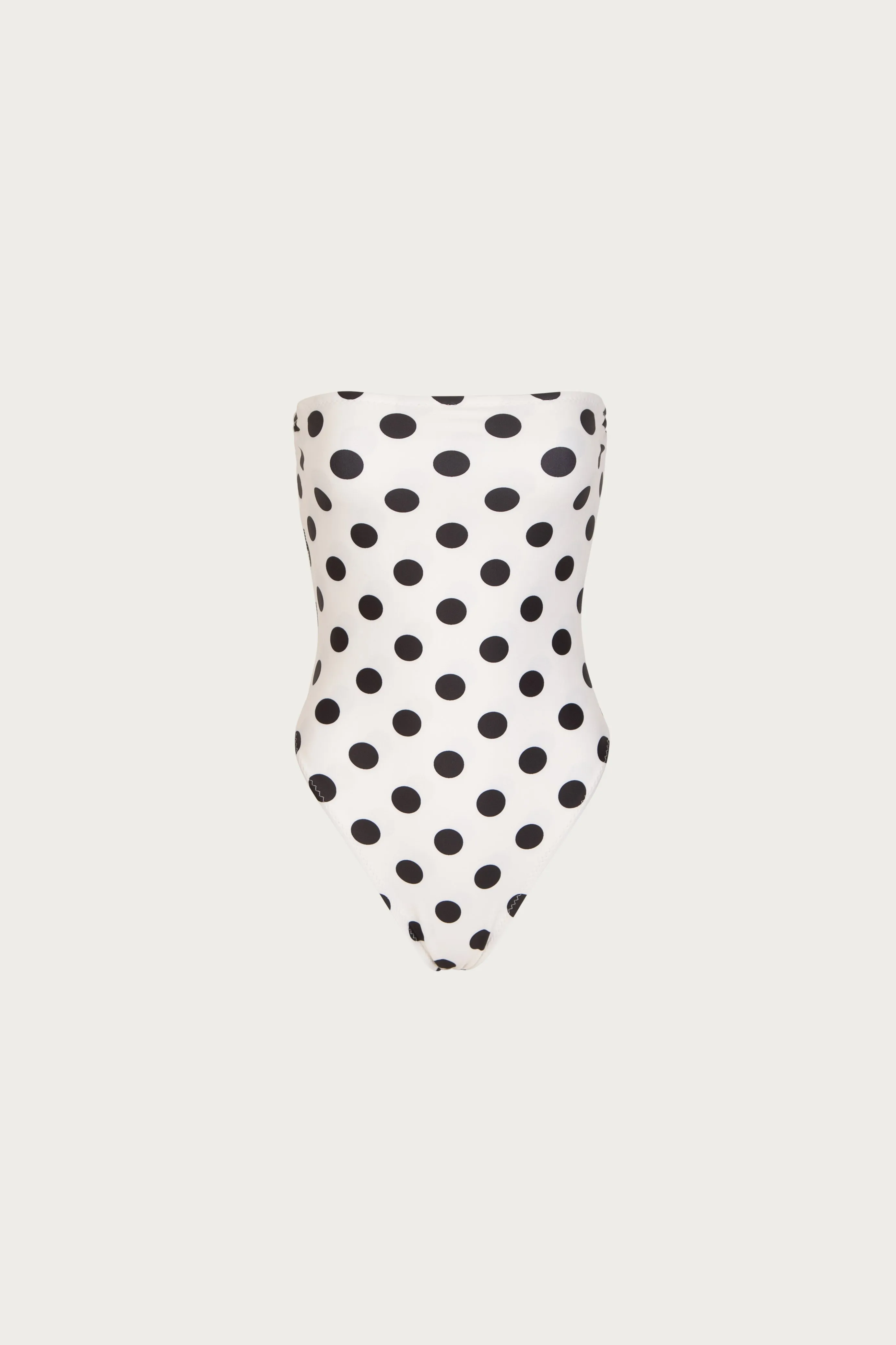 Strapless One Piece (White Black Polka Dot) sold by SAME product image thumbnail 5