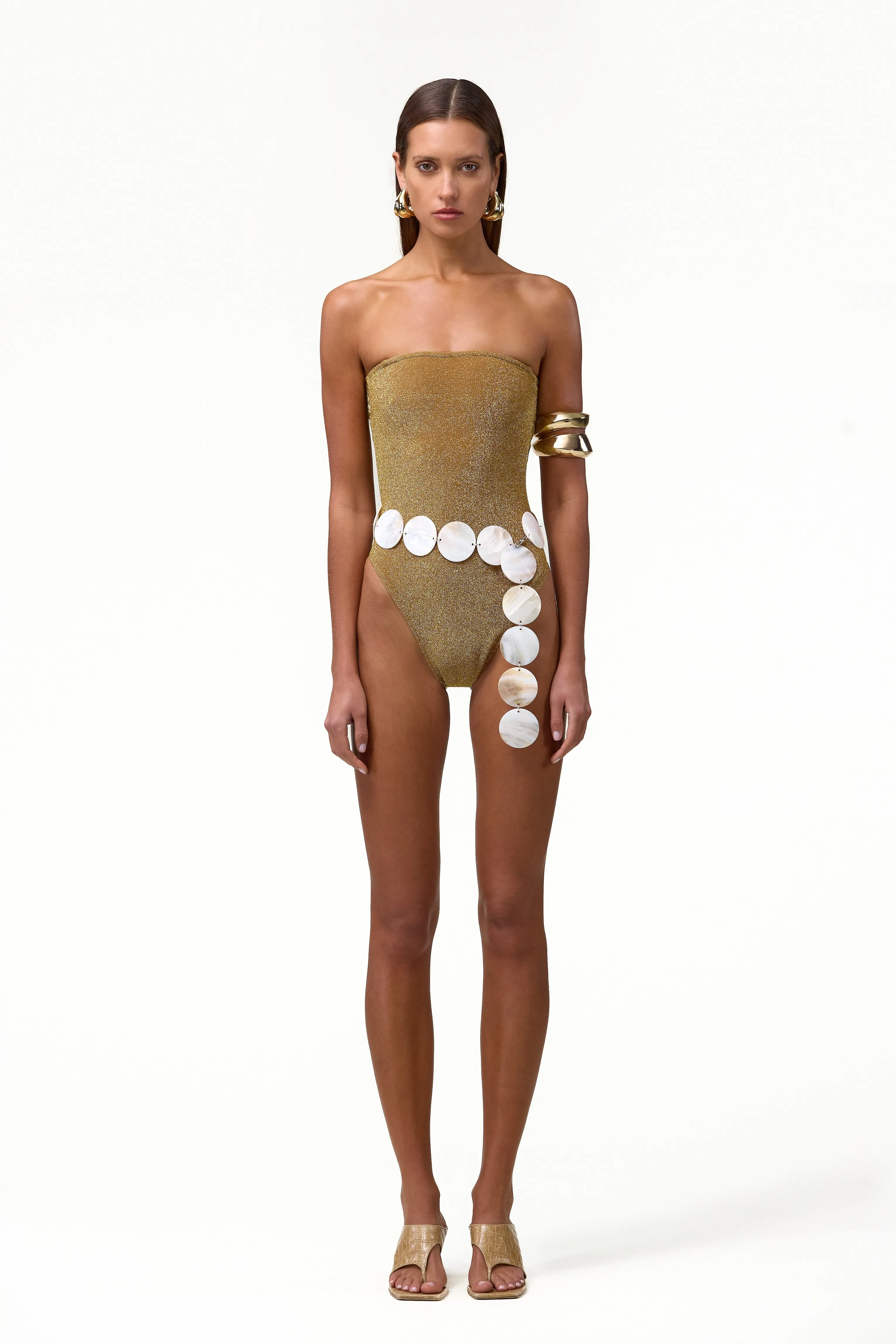 Strapless One Piece (Mocha Shimmer Lurex) sold by SAME product image thumbnail 2