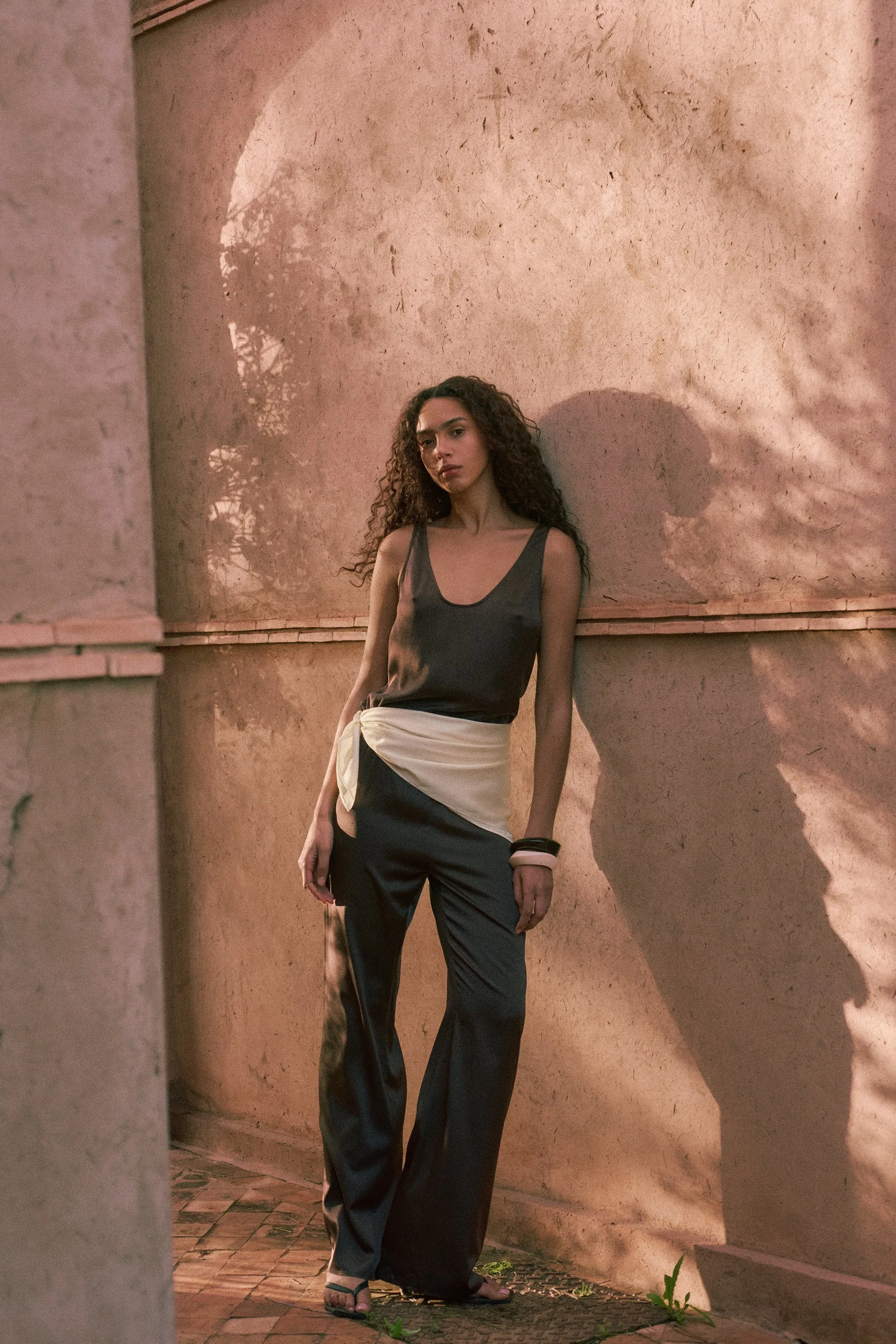 Silk Scarf (Cream) sold by SAME product image thumbnail 2