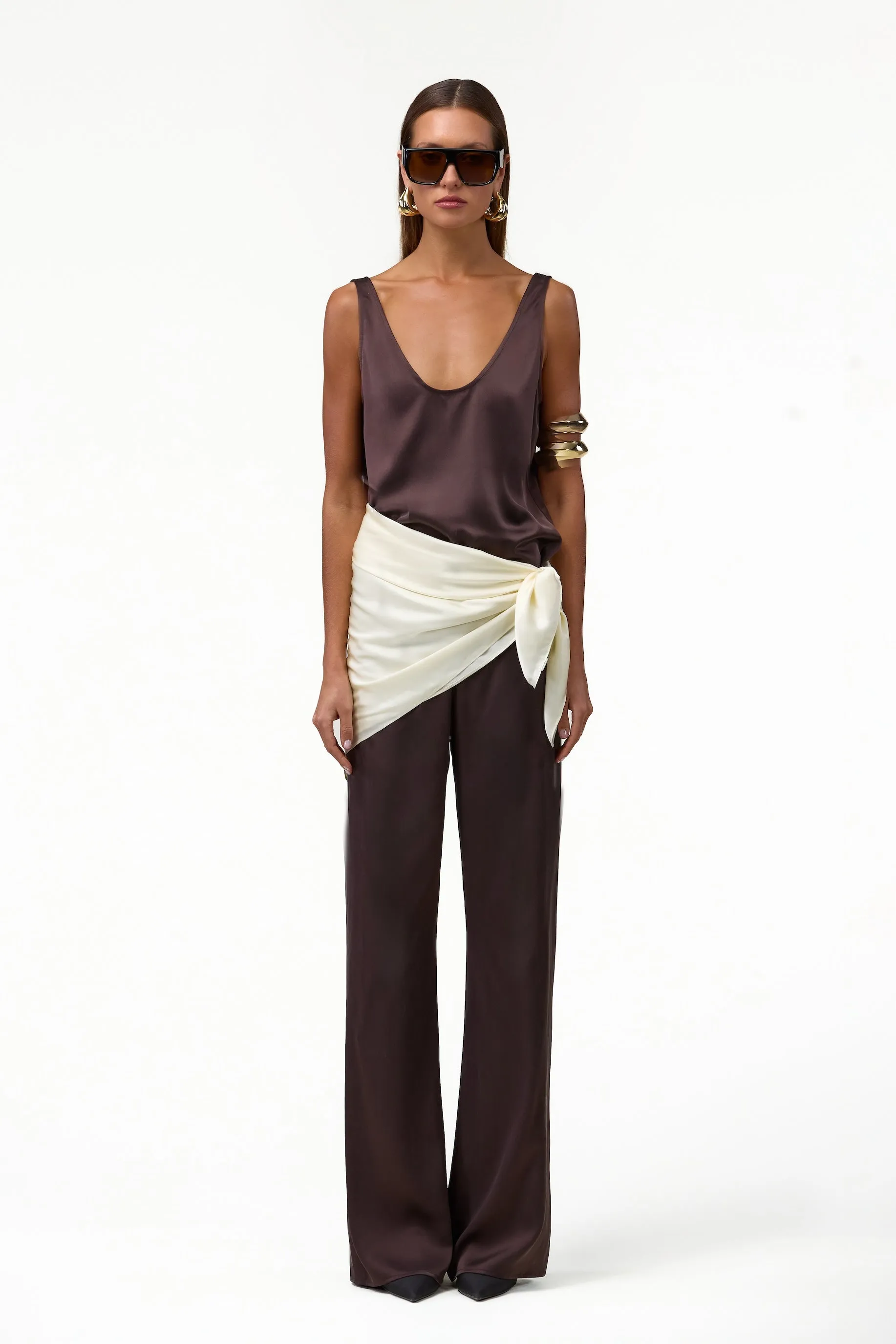 Silk Scarf (Cream) sold by SAME product image thumbnail 3