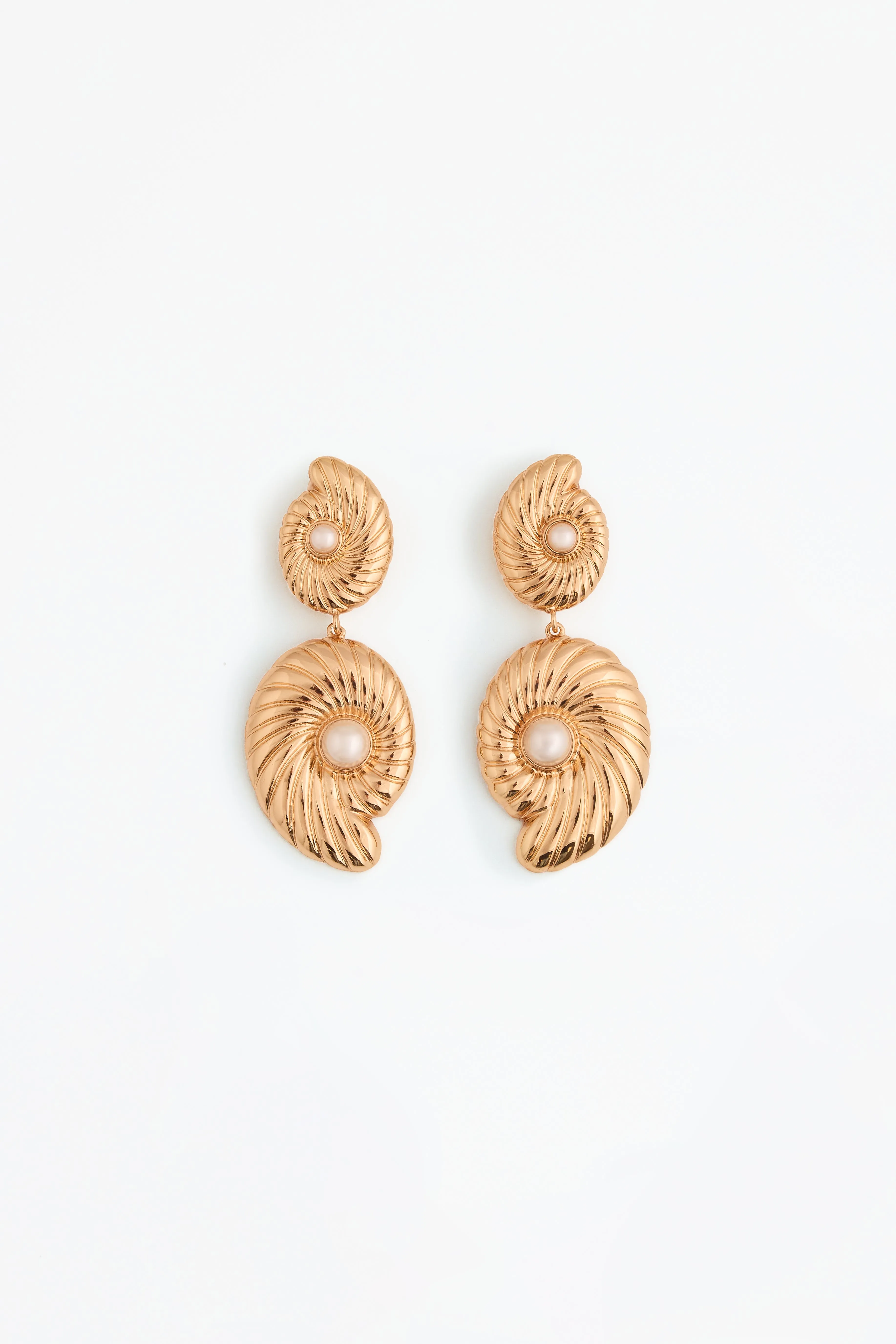 Shell Drop Earring (Gold) sold by SAME