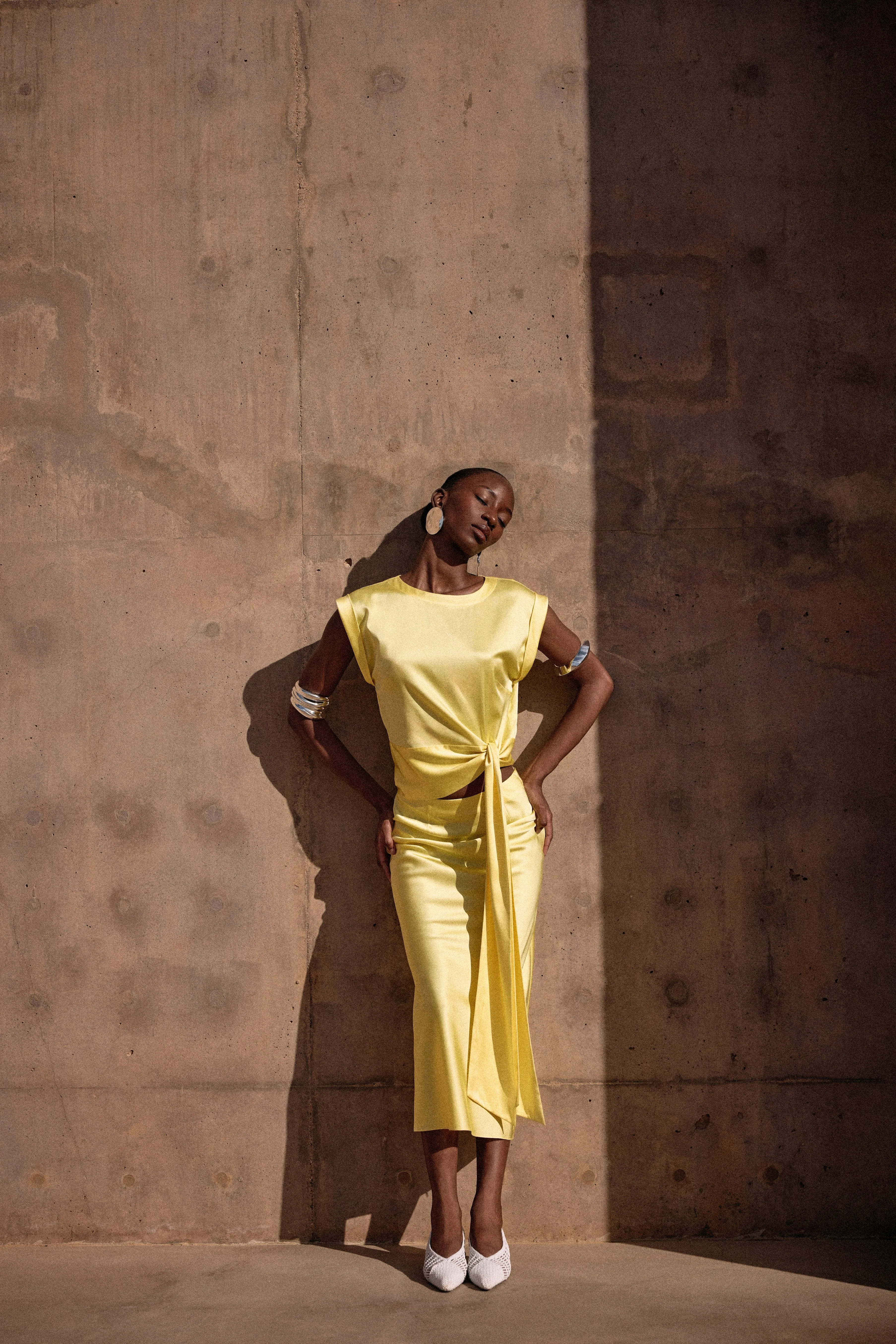 Silk Tie Top (Butter Yellow) sold by SAME product image thumbnail 3