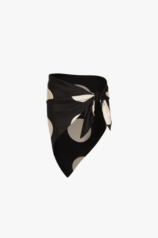 Silk Scarf (Black Polka Dot) made by SAME