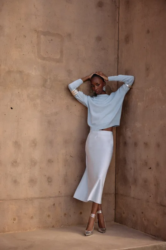 Lightweight Crewneck Sweater (Pale Blue) made by SAME