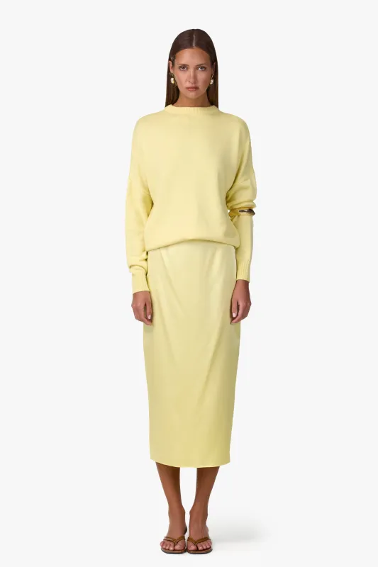 Lightweight Crewneck Sweater (Butter Yellow) made by SAME