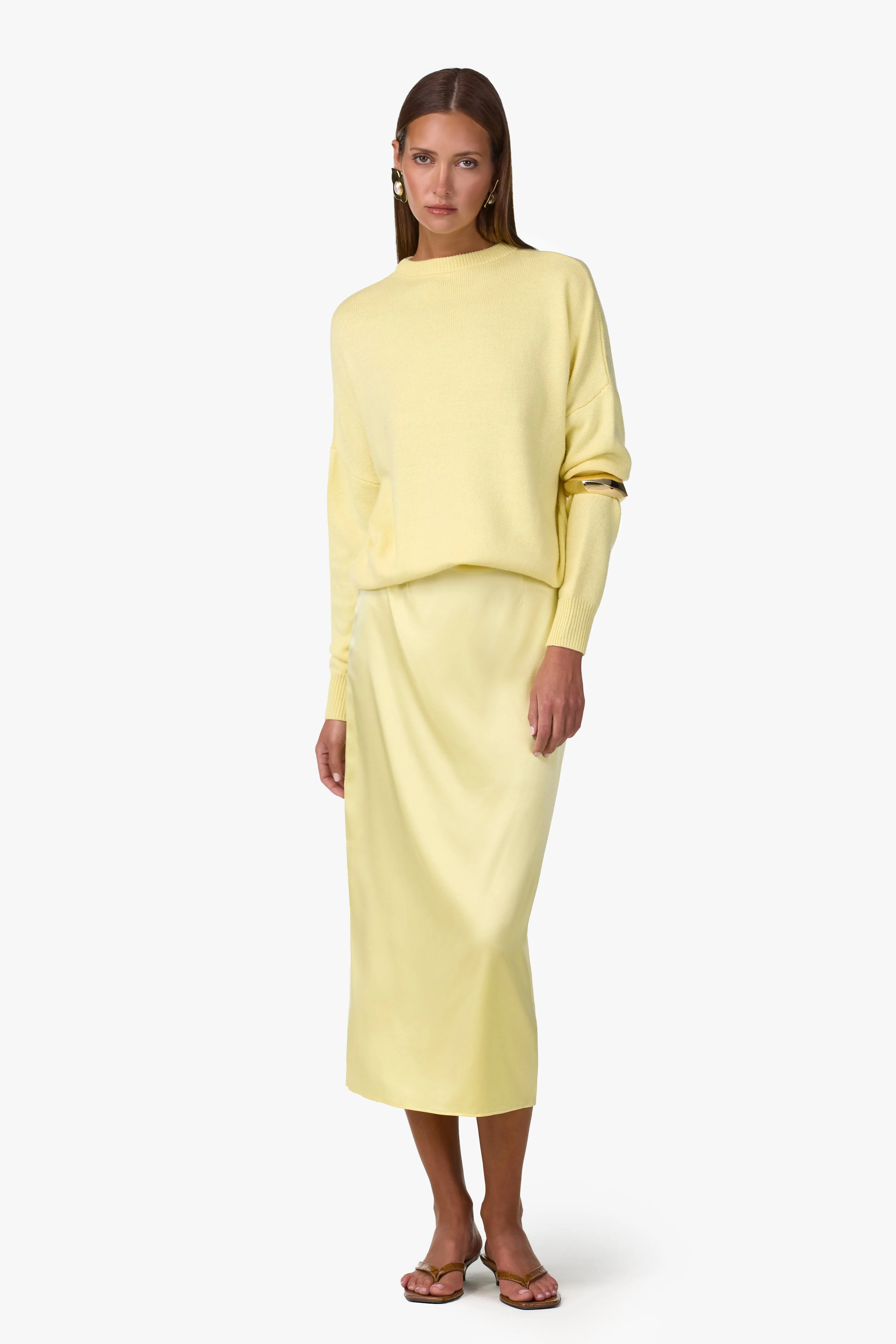 Lightweight Crewneck Sweater (Butter Yellow) sold by SAME product image thumbnail 2