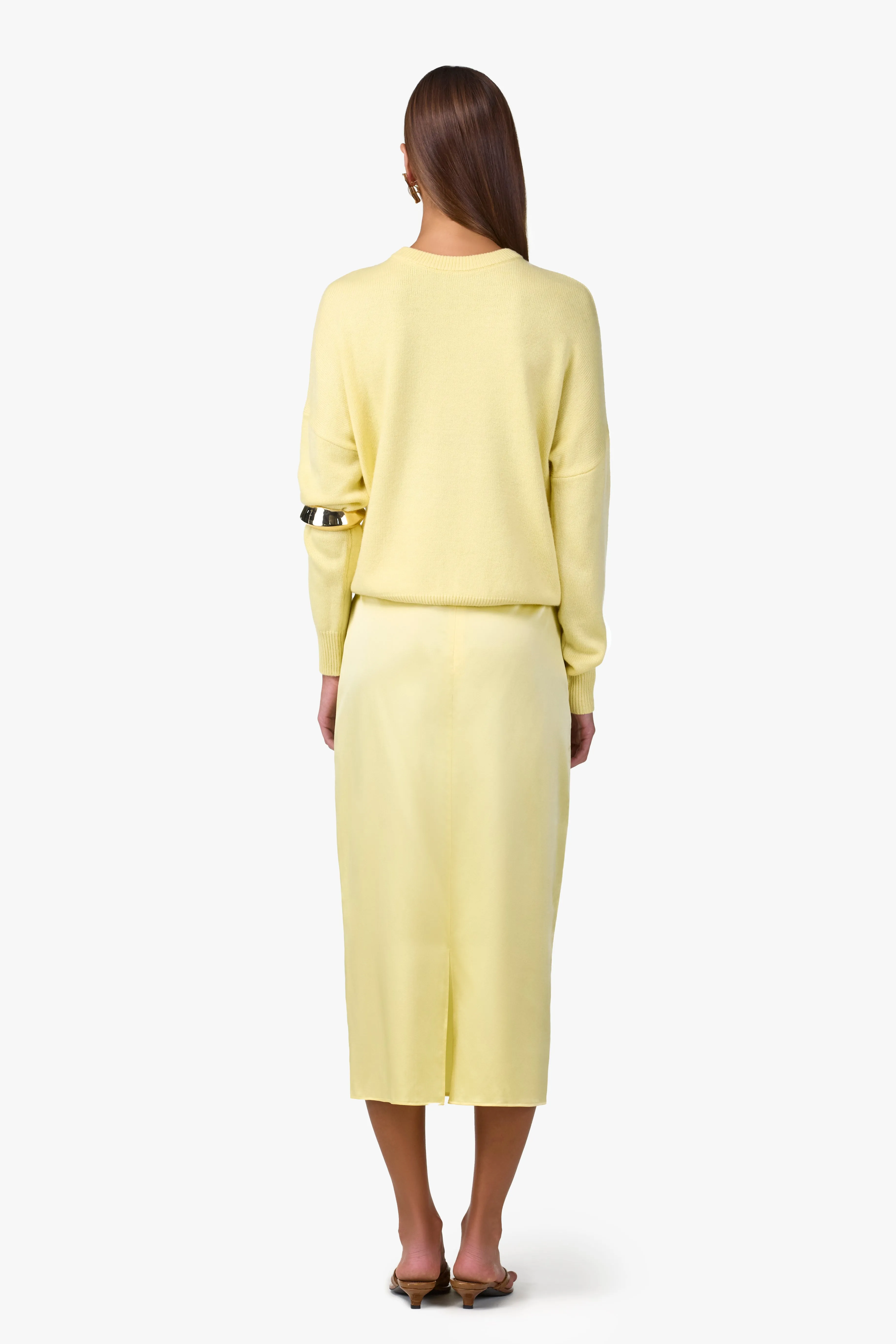 Lightweight Crewneck Sweater (Butter Yellow) sold by SAME product image thumbnail 3