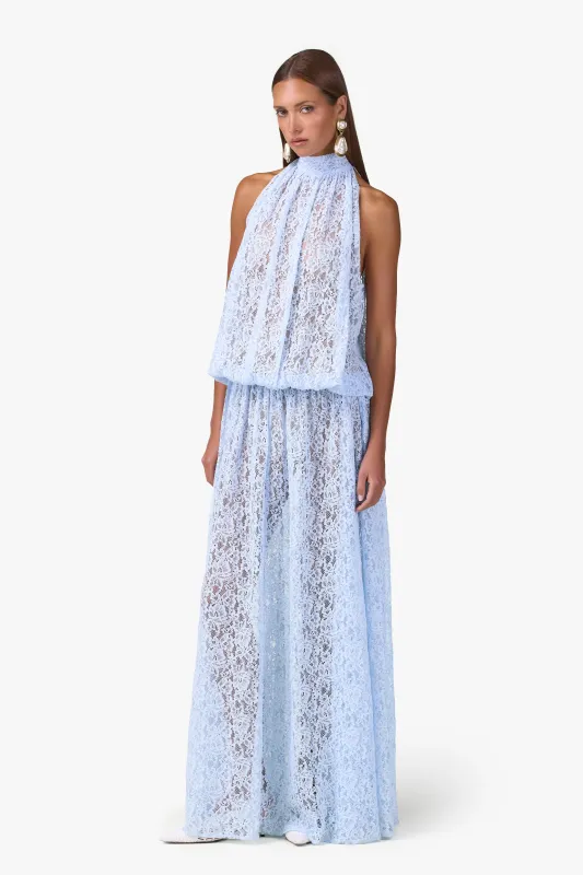 Drop Waist Lace Gown (Pale Blue) made by SAME