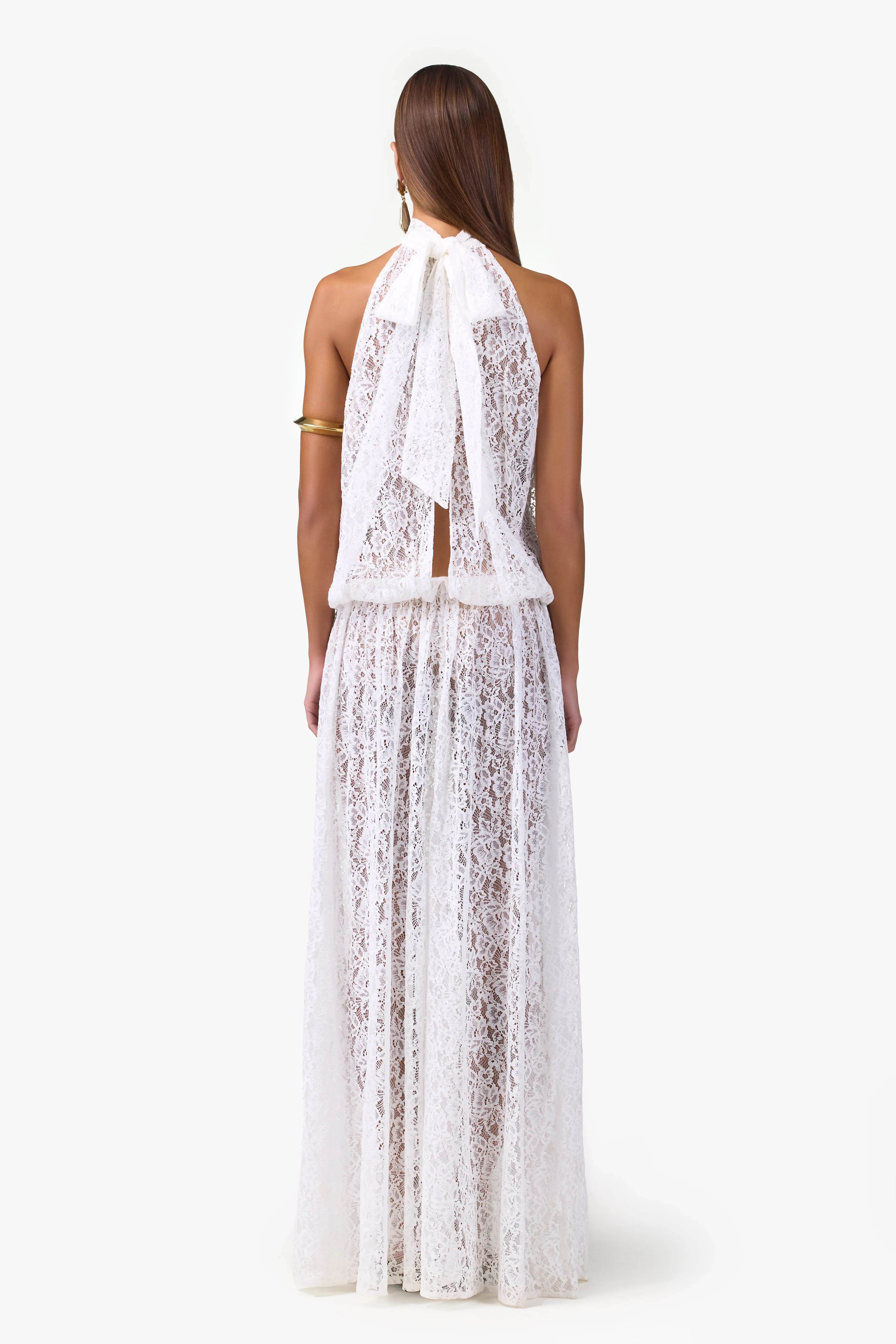 Drop Waist Lace Gown (White) sold by SAME product image thumbnail 5