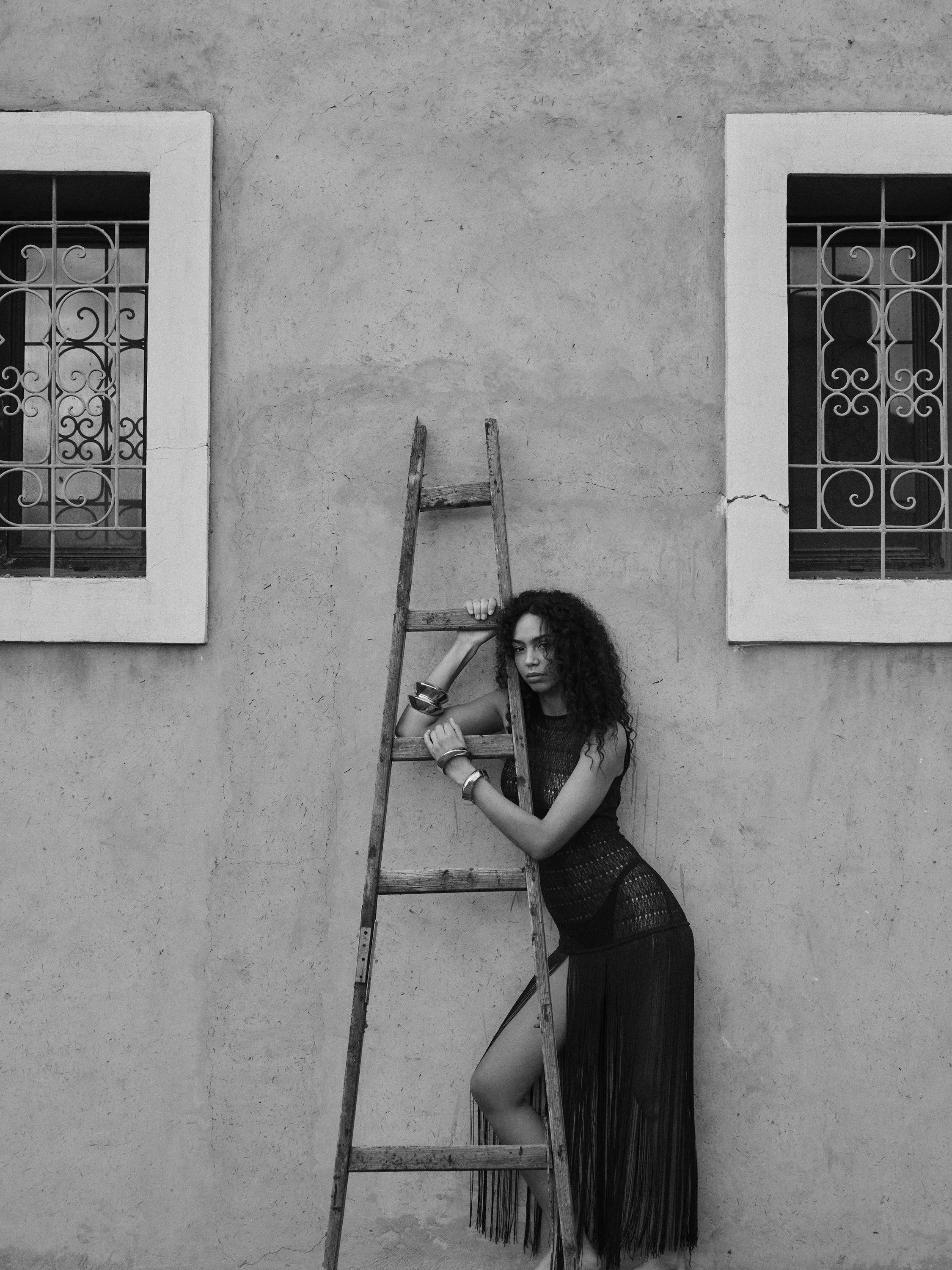 Fringe Knit Maxi Dress (Black) sold by SAME product image thumbnail 2