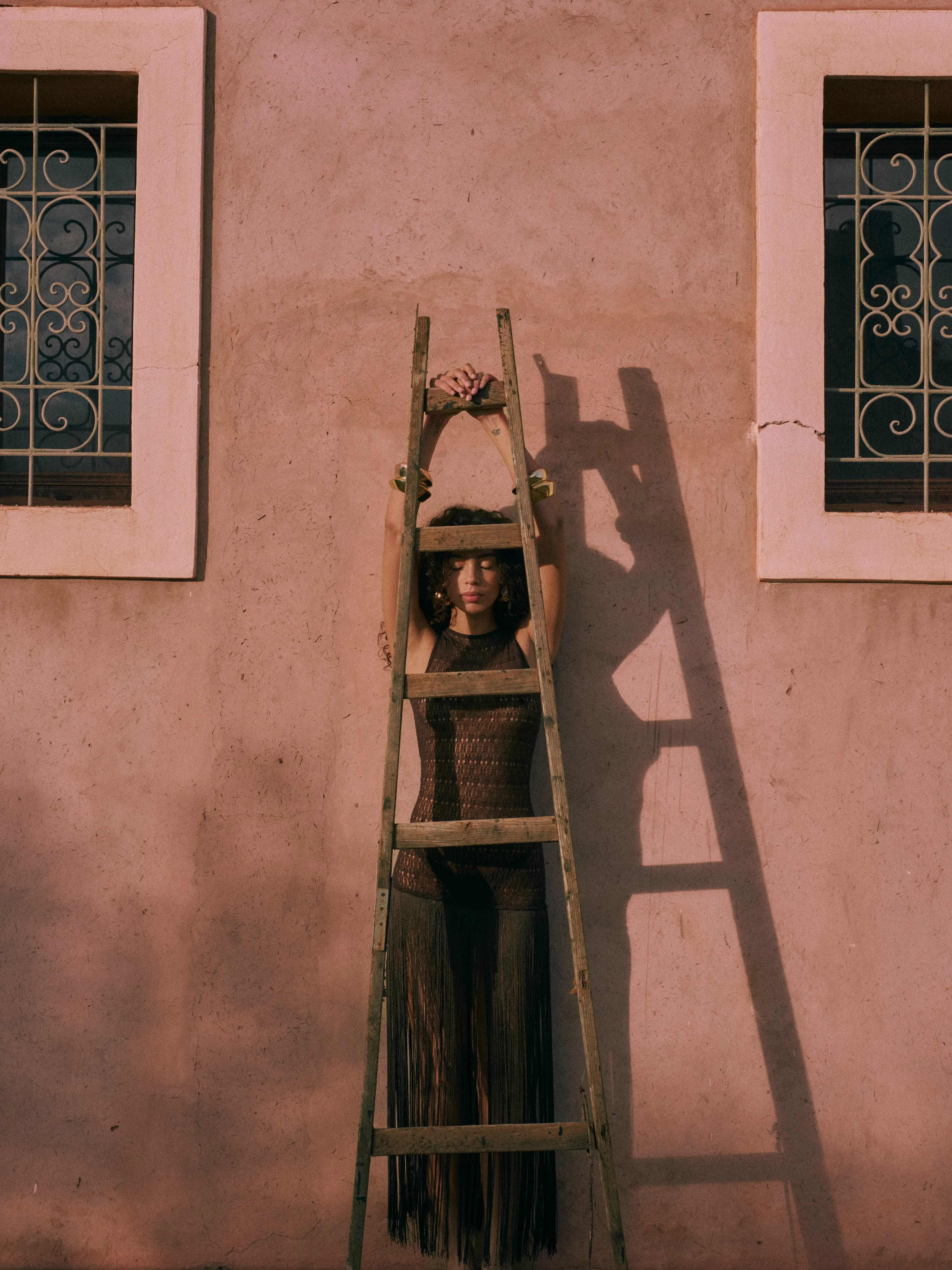 Fringe Knit Maxi Dress (Chocolate Brown) sold by SAME product image thumbnail 2