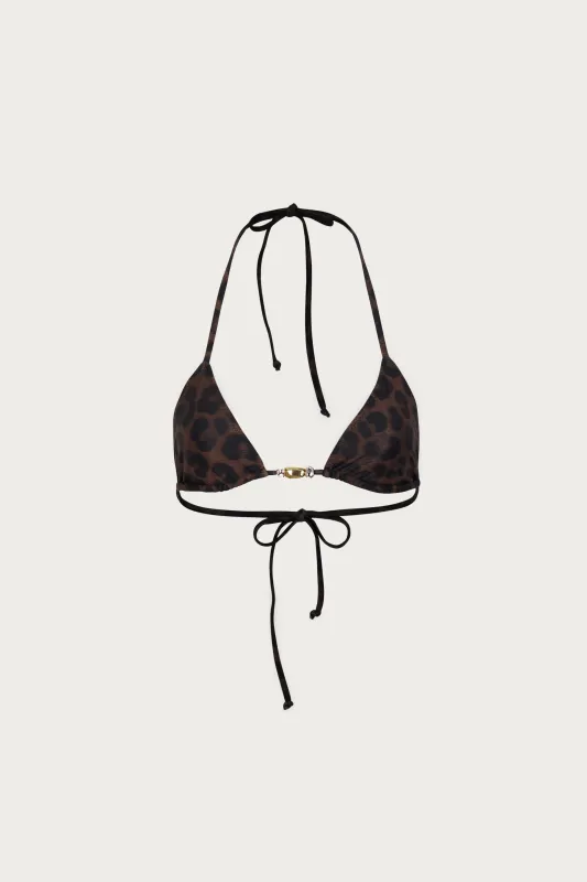 Stone Beaded Triangle Top (Cheetah) made by SAME