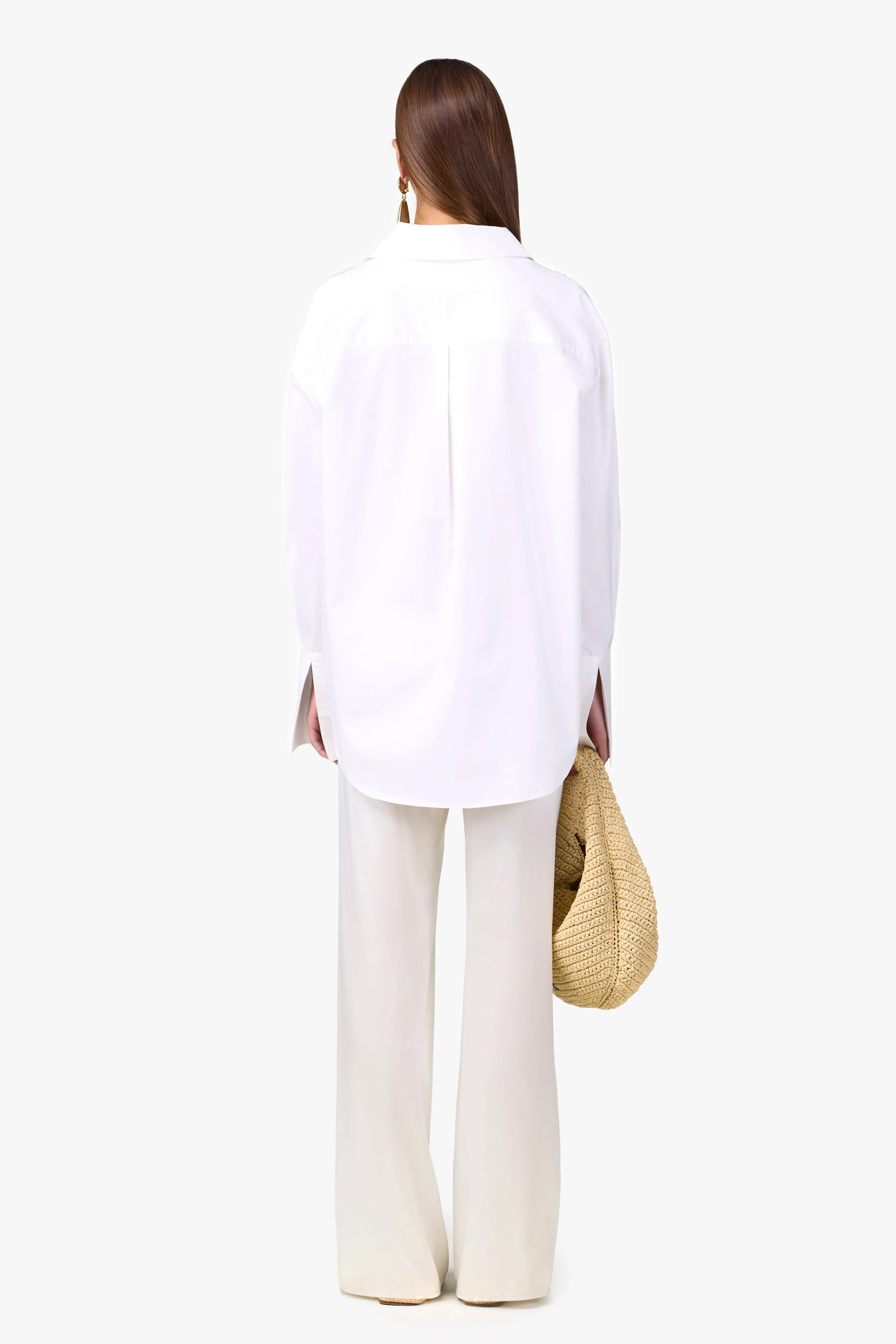 Oversized Poplin Shirt (White/White) sold by SAME product image thumbnail 3