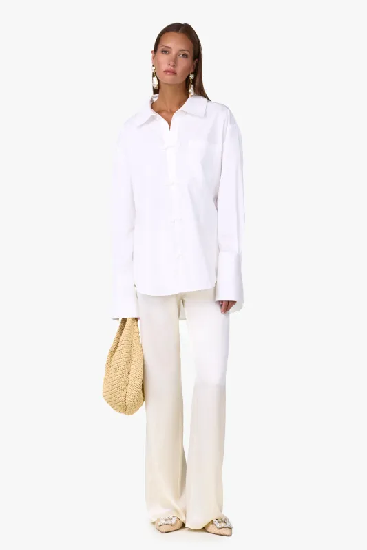 Oversized Poplin Shirt (White/White) made by SAME