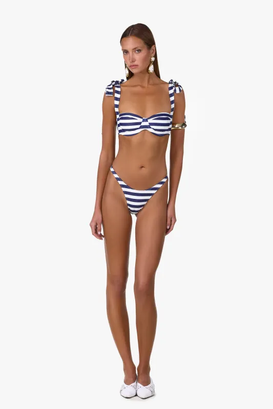 90s Bottom (Navy Cream Stripe) made by SAME