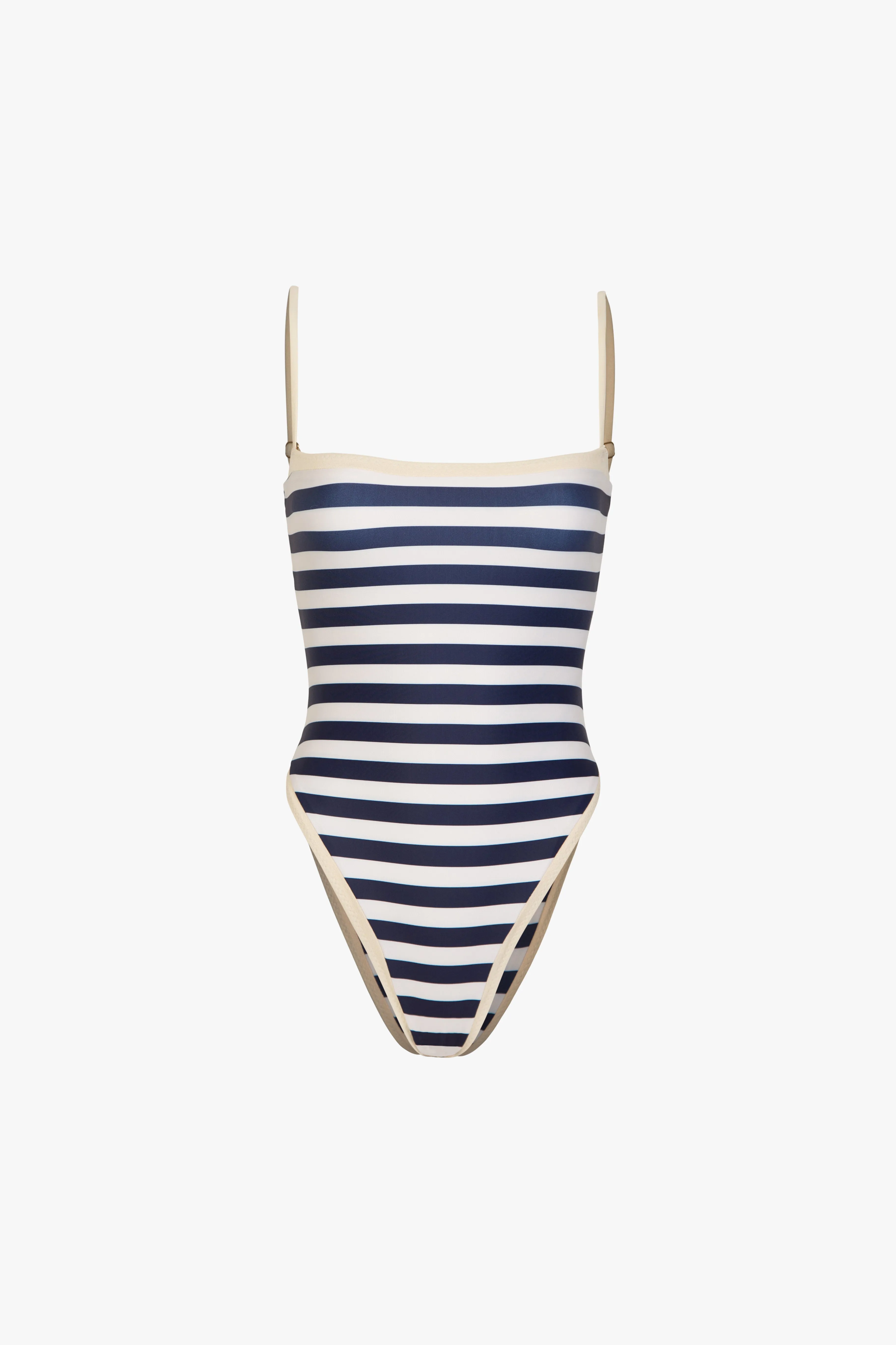 Colorblock One Piece (Navy Cream Stripe) sold by SAME