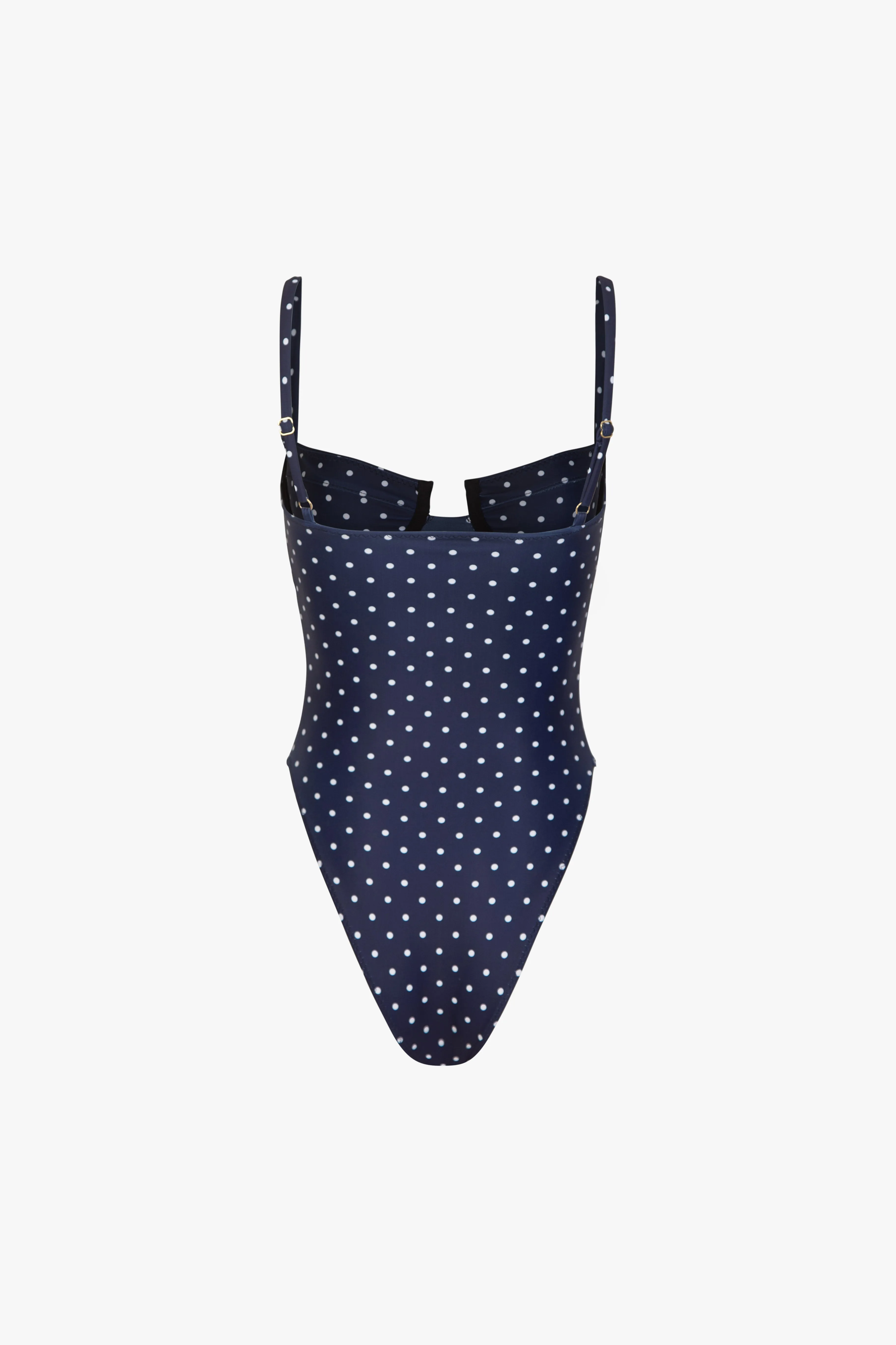 Bustier One Piece (Navy Cream Polka Dot) sold by SAME product image thumbnail 5