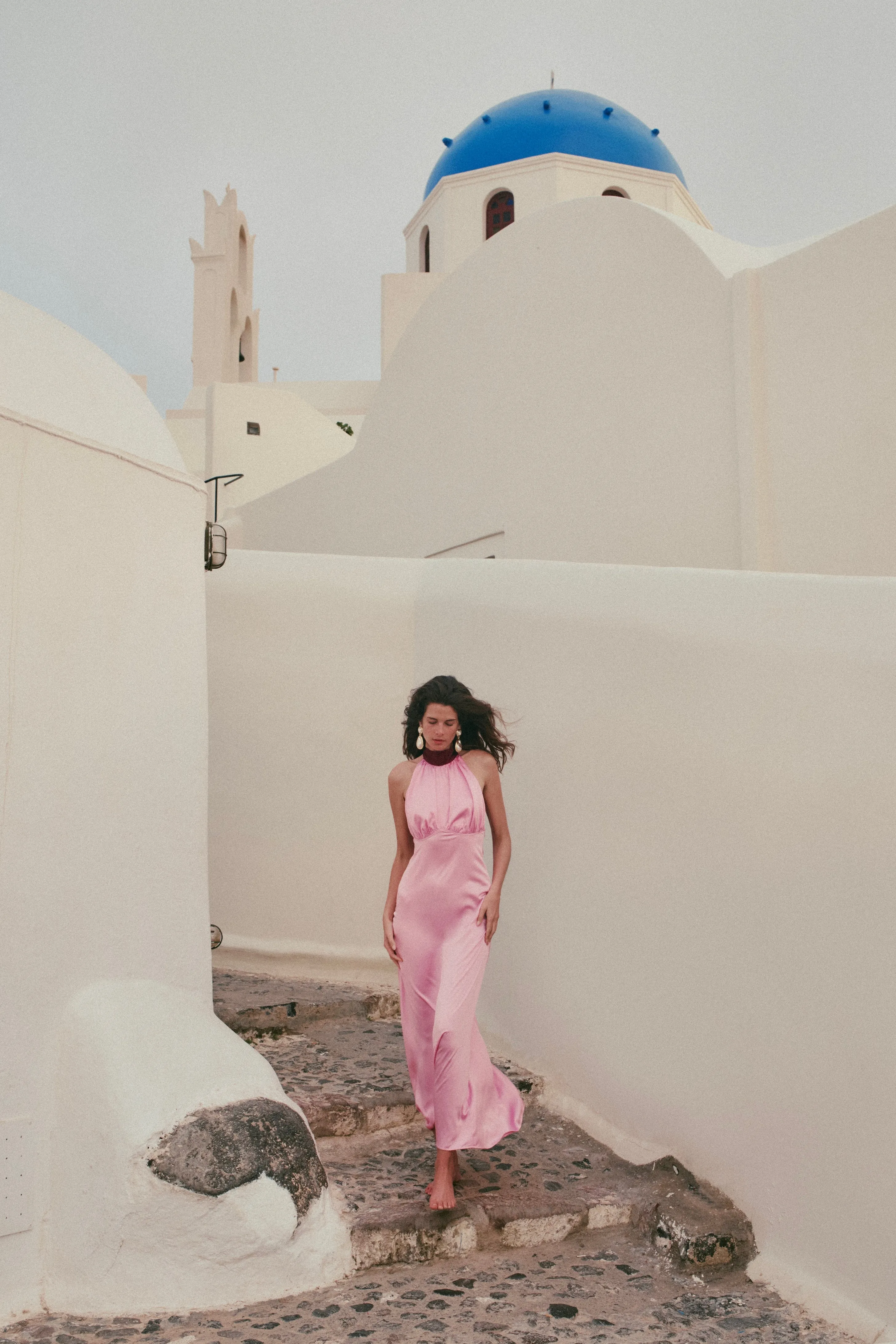 Contrast Tie Neck Gown (Lilac Pink) sold by SAME product image thumbnail 2
