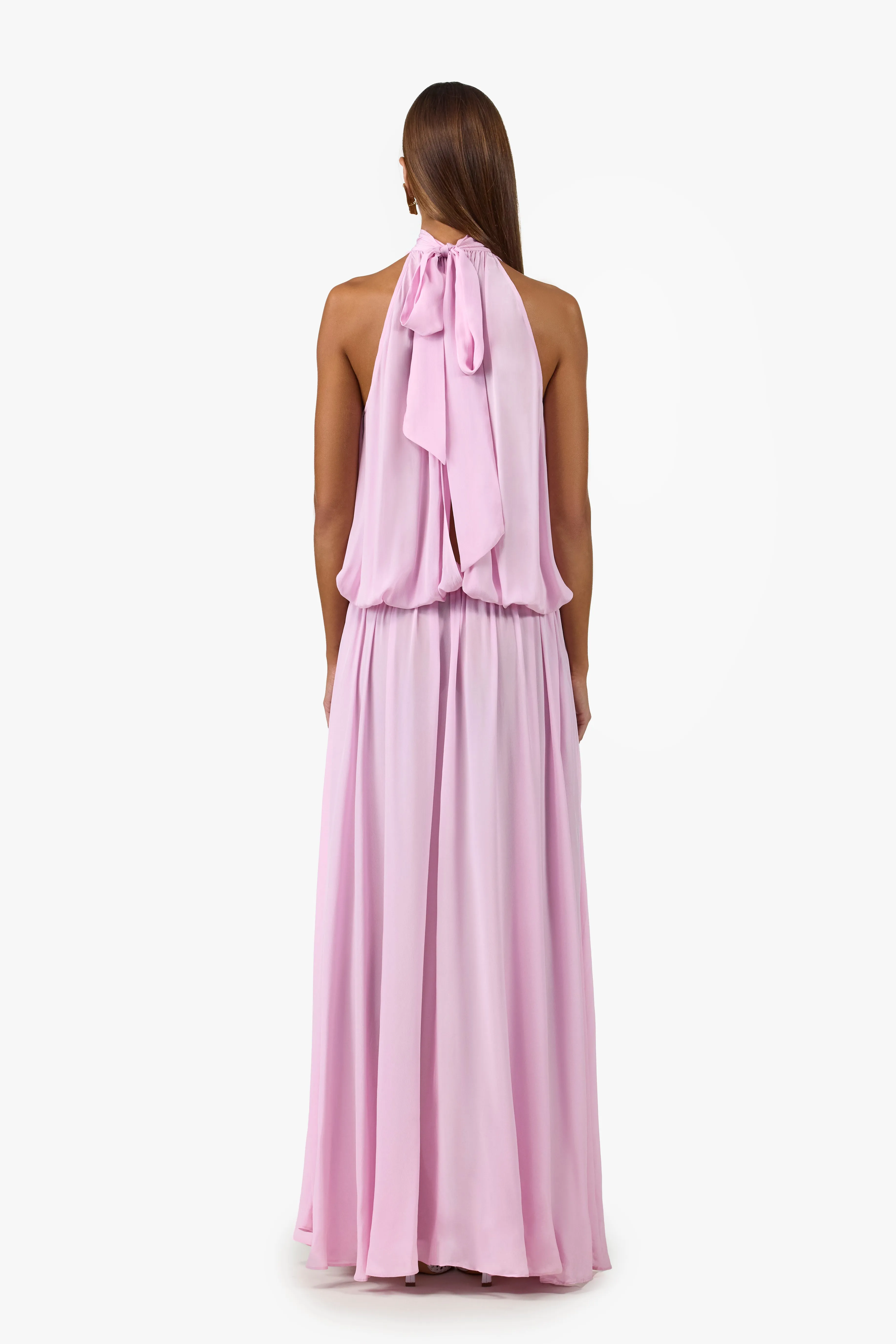 Drop Waist Chiffon Gown (Lilac Pink) sold by SAME product image thumbnail 5