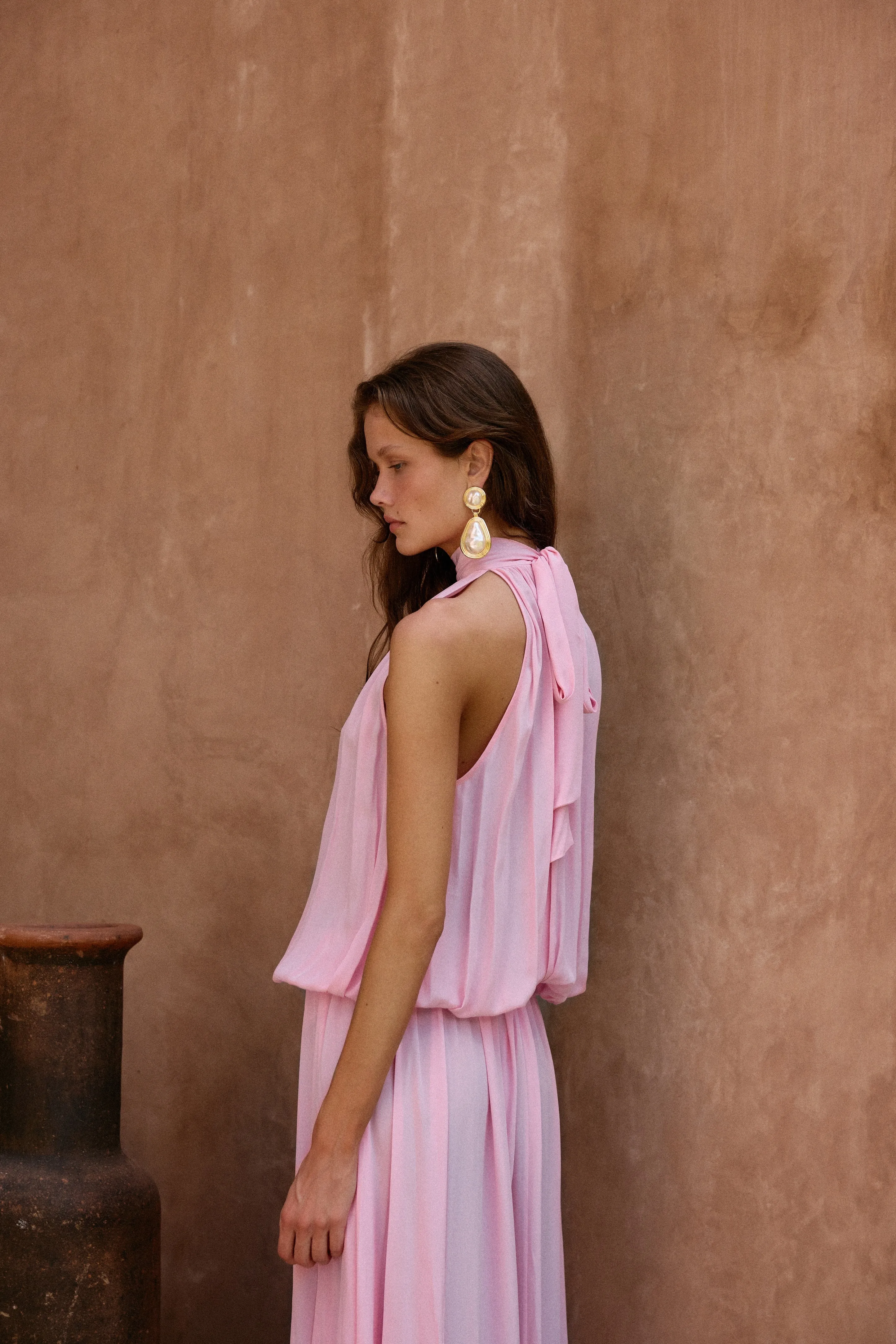 Drop Waist Chiffon Gown (Lilac Pink) sold by SAME product image thumbnail 3