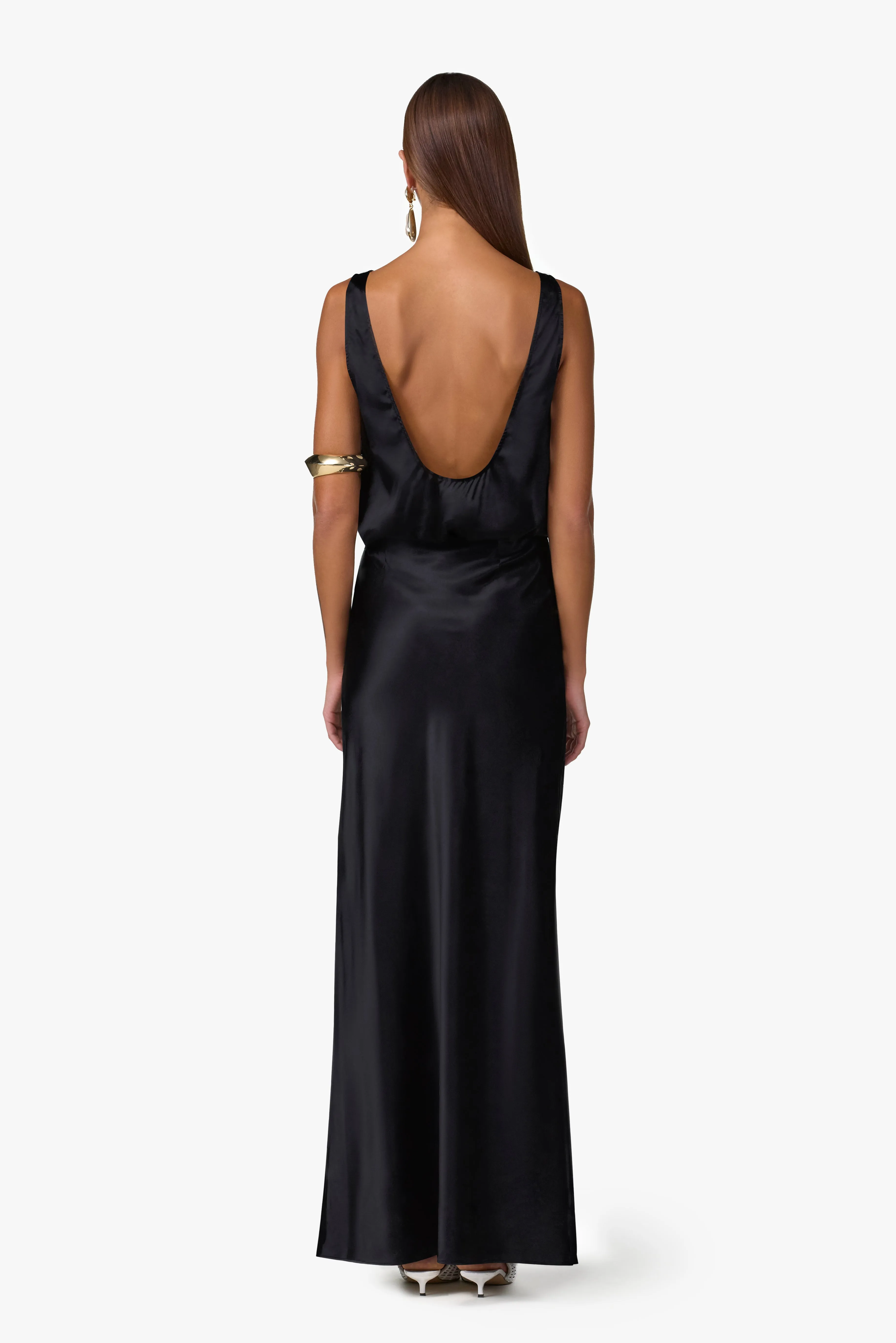 Silk Maxi Skirt (Black) sold by SAME product image thumbnail 2