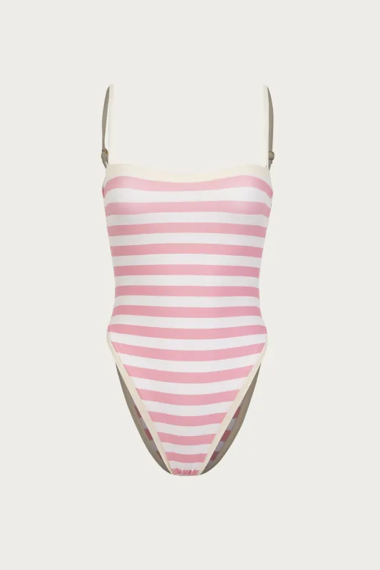 Colorblock One Piece (Pink Stripe) made by SAME