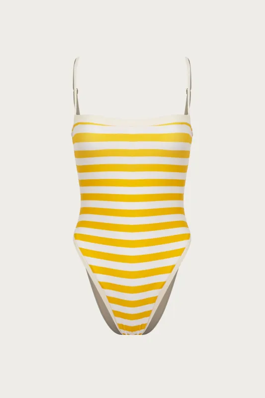 Colorblock One Piece (Yellow Stripe) made by SAME