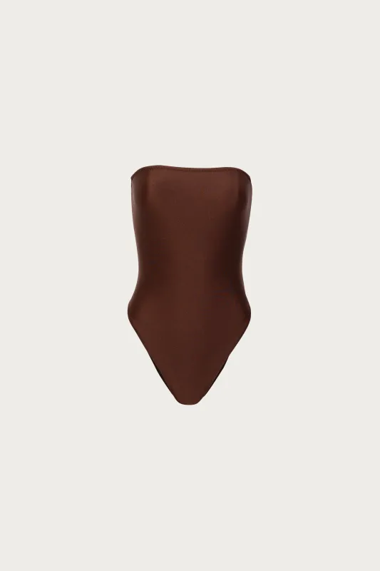 Strapless One Piece (Chocolate Brown) made by SAME