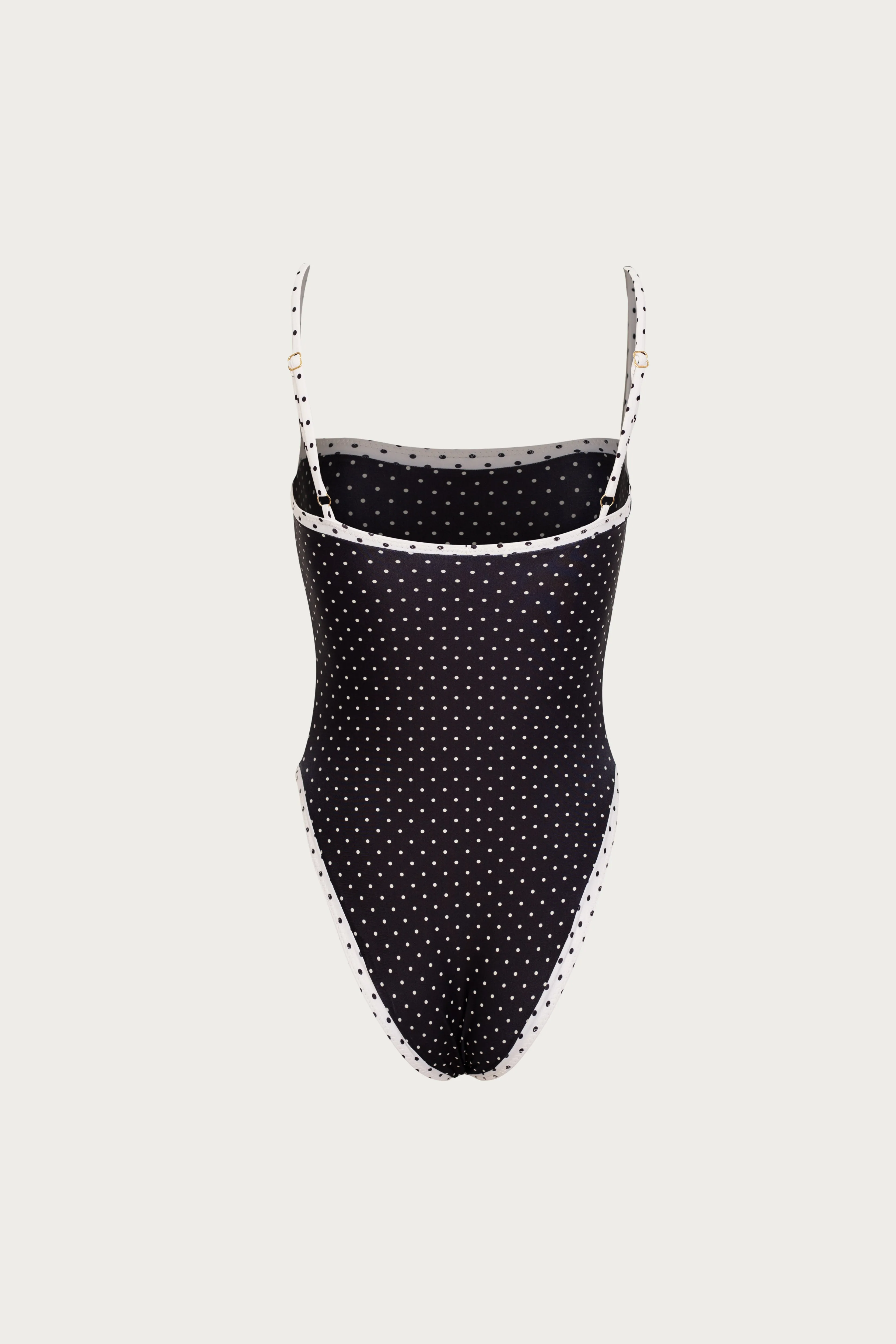 Colorblock One Piece (Black Cream Polka Dot/Cream) sold by SAME product image thumbnail 2