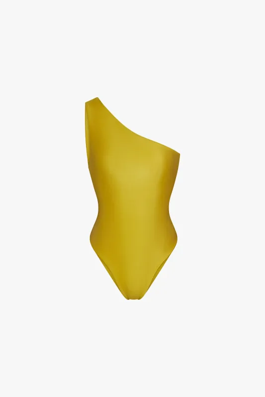 One Shoulder One Piece (Chartreuse) made by SAME