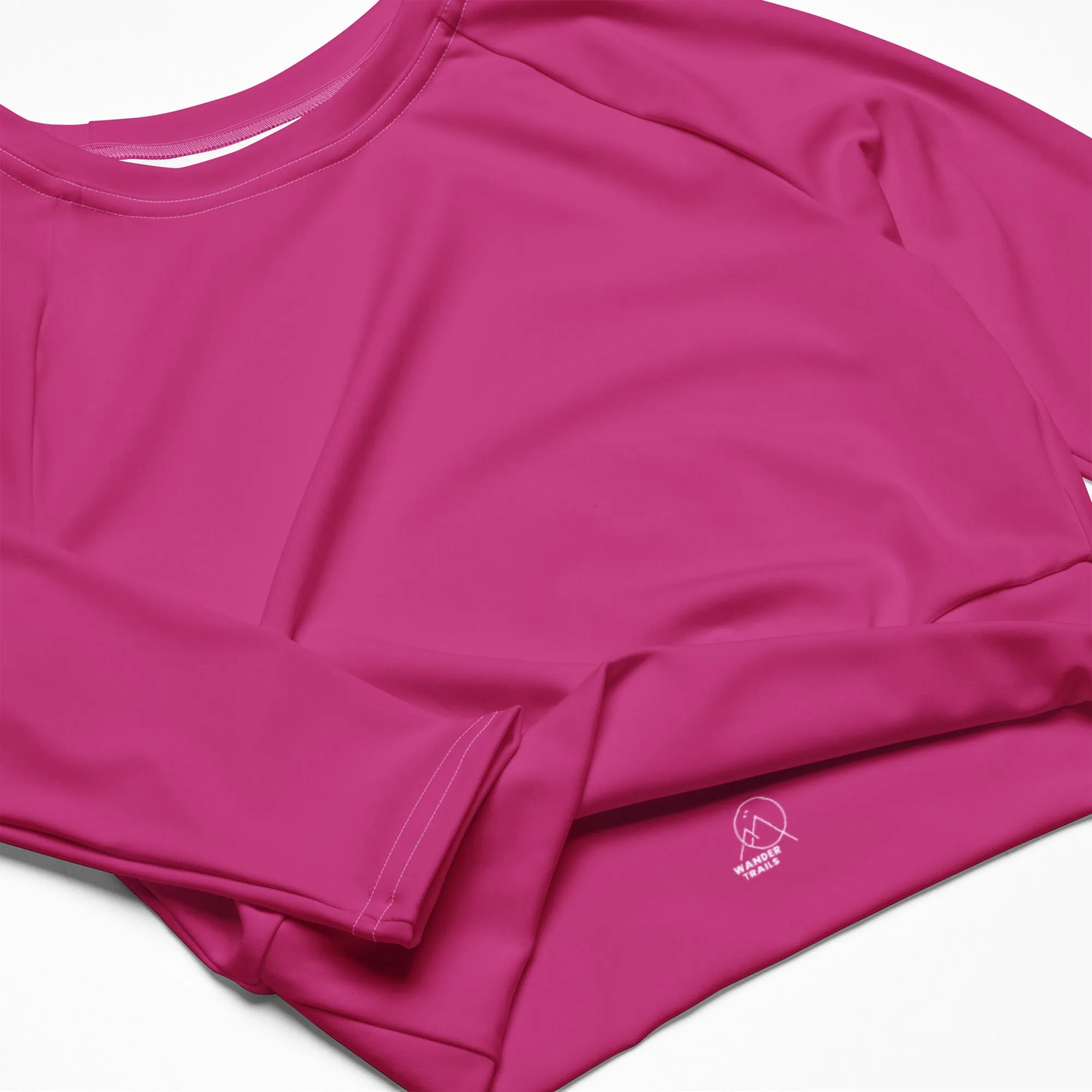 Pink Long Sleeve crop Top sold by Wander Trails product image thumbnail 2