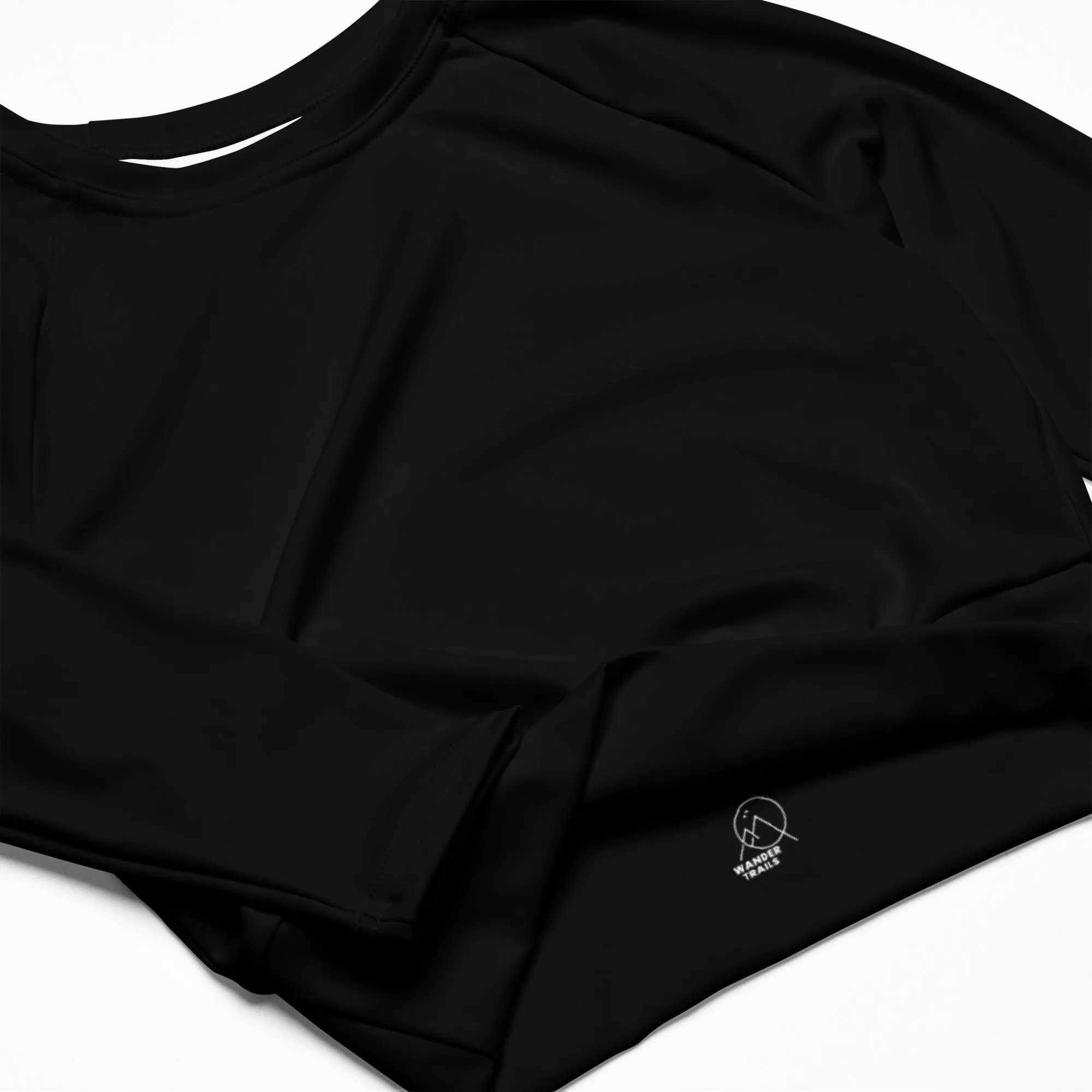 Black Long Sleeve Crop Top sold by Wander Trails product image thumbnail 3