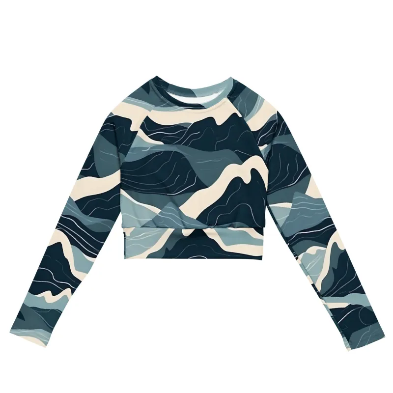 Glacier Flow Long Sleeve Crop Top sold by Wander Trails