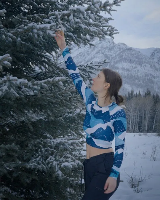 Glacier Flow Long Sleeve Crop Top sold by Wander Trails product image thumbnail 3