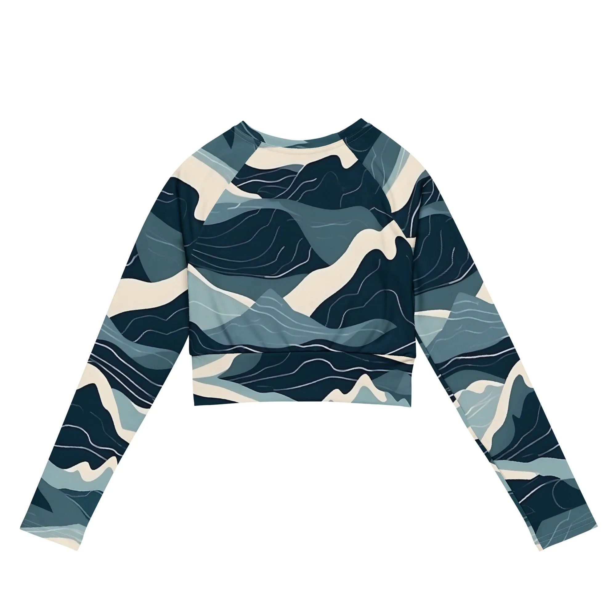 Glacier Flow Long Sleeve Crop Top sold by Wander Trails product image thumbnail 5