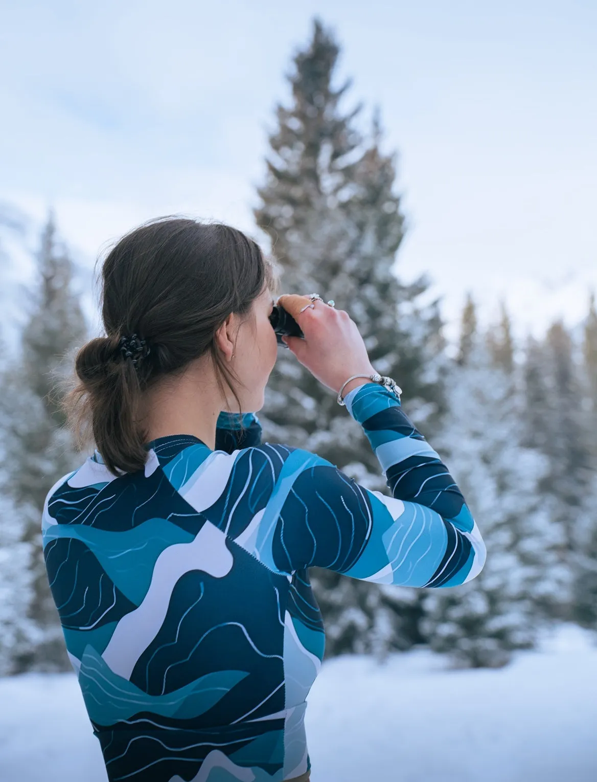 Glacier Flow Long Sleeve Crop Top sold by Wander Trails product image thumbnail 2