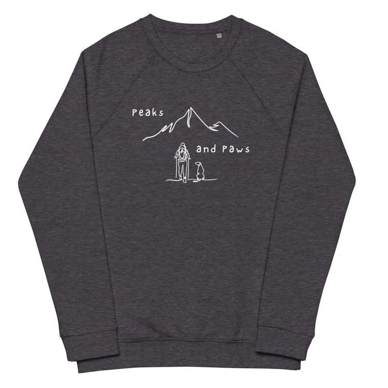 Peaks and Paws Unisex organic sweatshirt made by Wander Trails