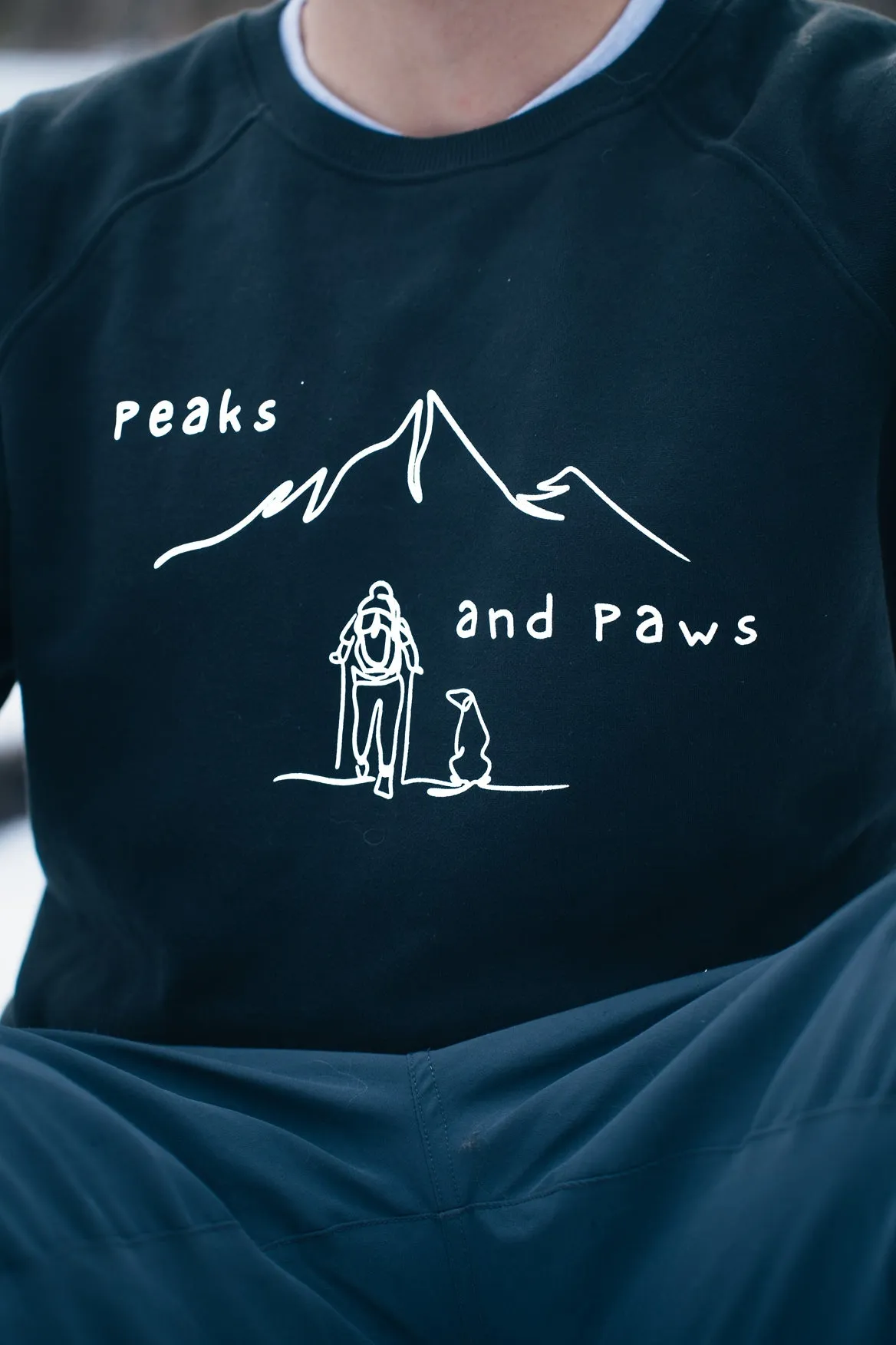Peaks and Paws Unisex organic sweatshirt sold by Wander Trails product image thumbnail 2