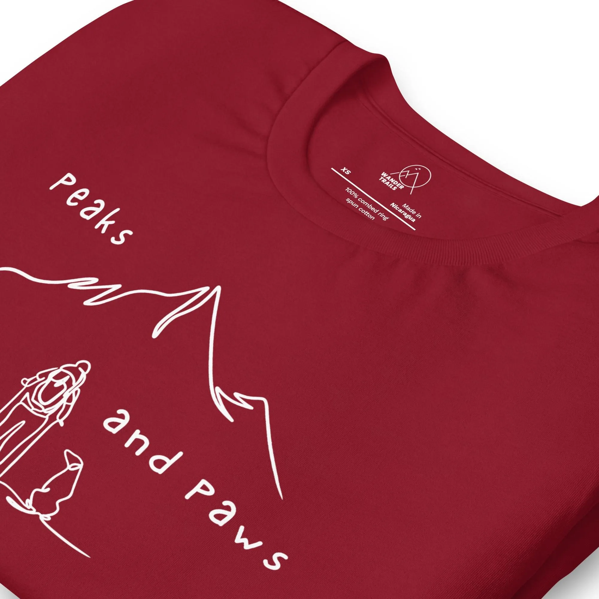 Peaks and Paws Unisex t-shirt sold by Wander Trails product image thumbnail 2