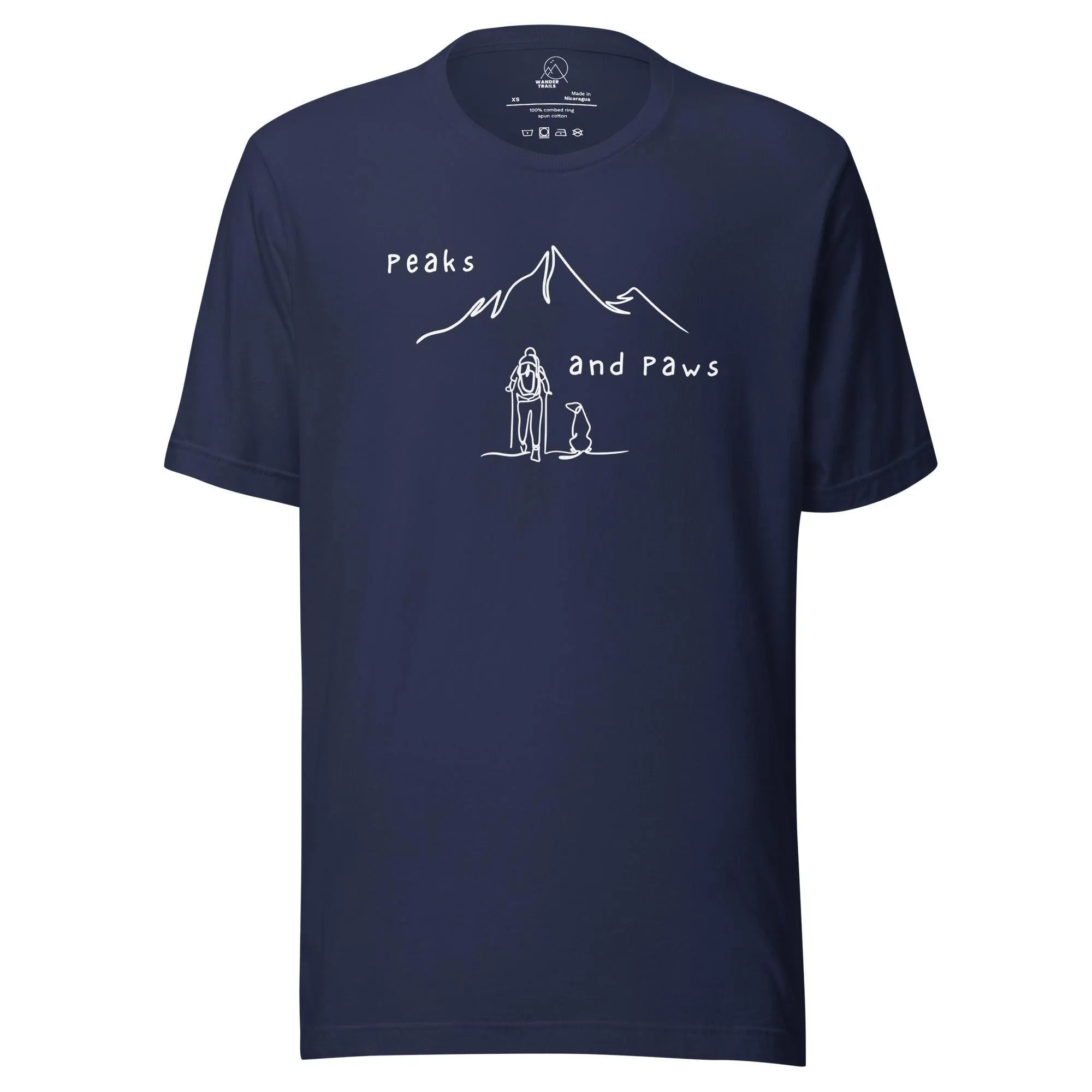 Peaks and Paws Unisex t-shirt sold by Wander Trails product image thumbnail 4