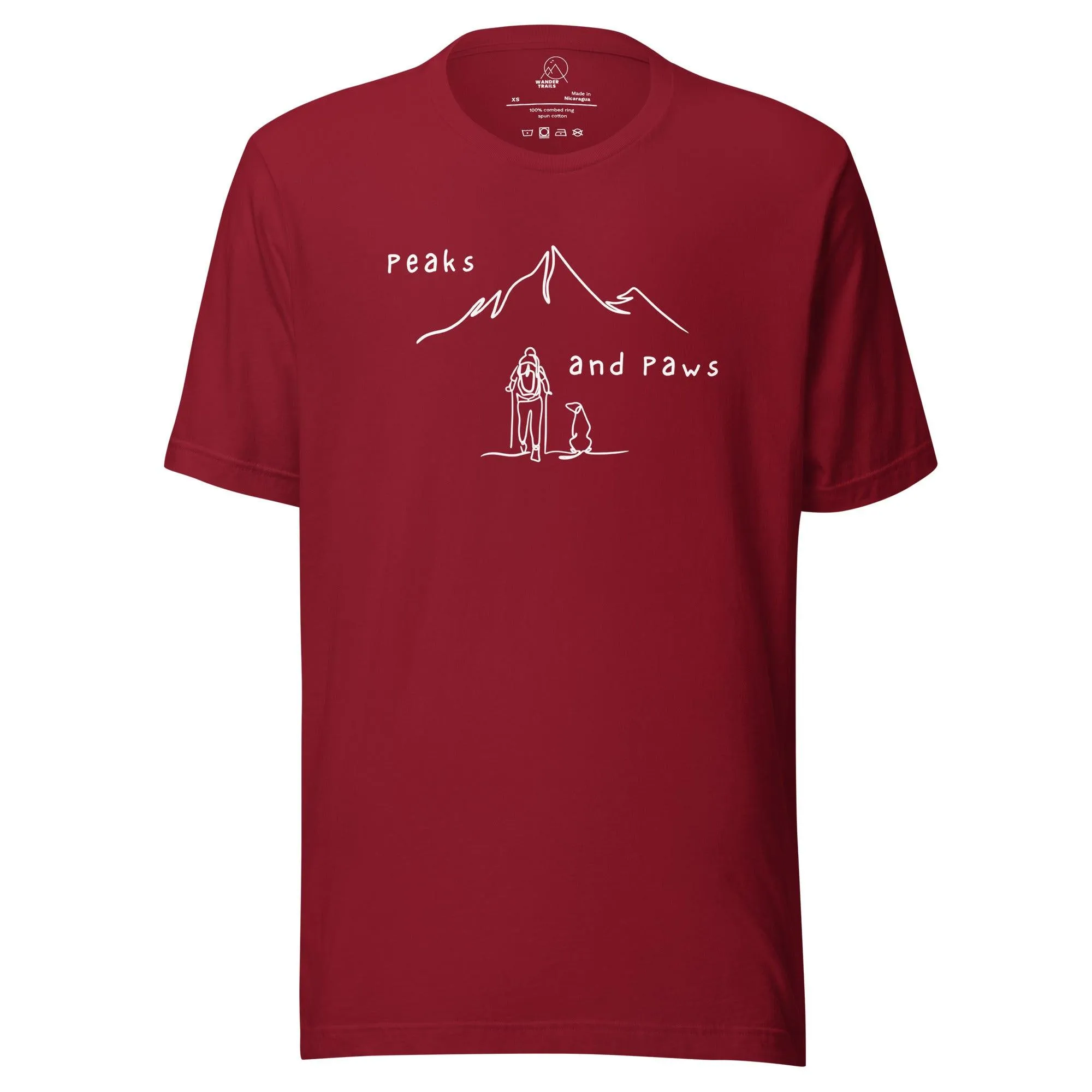 Peaks and Paws Unisex t-shirt sold by Wander Trails product image thumbnail 3