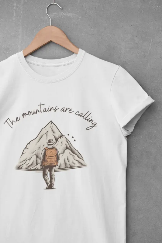 The Mountains are Calling Unisex T-shirt sold by Wander Trails