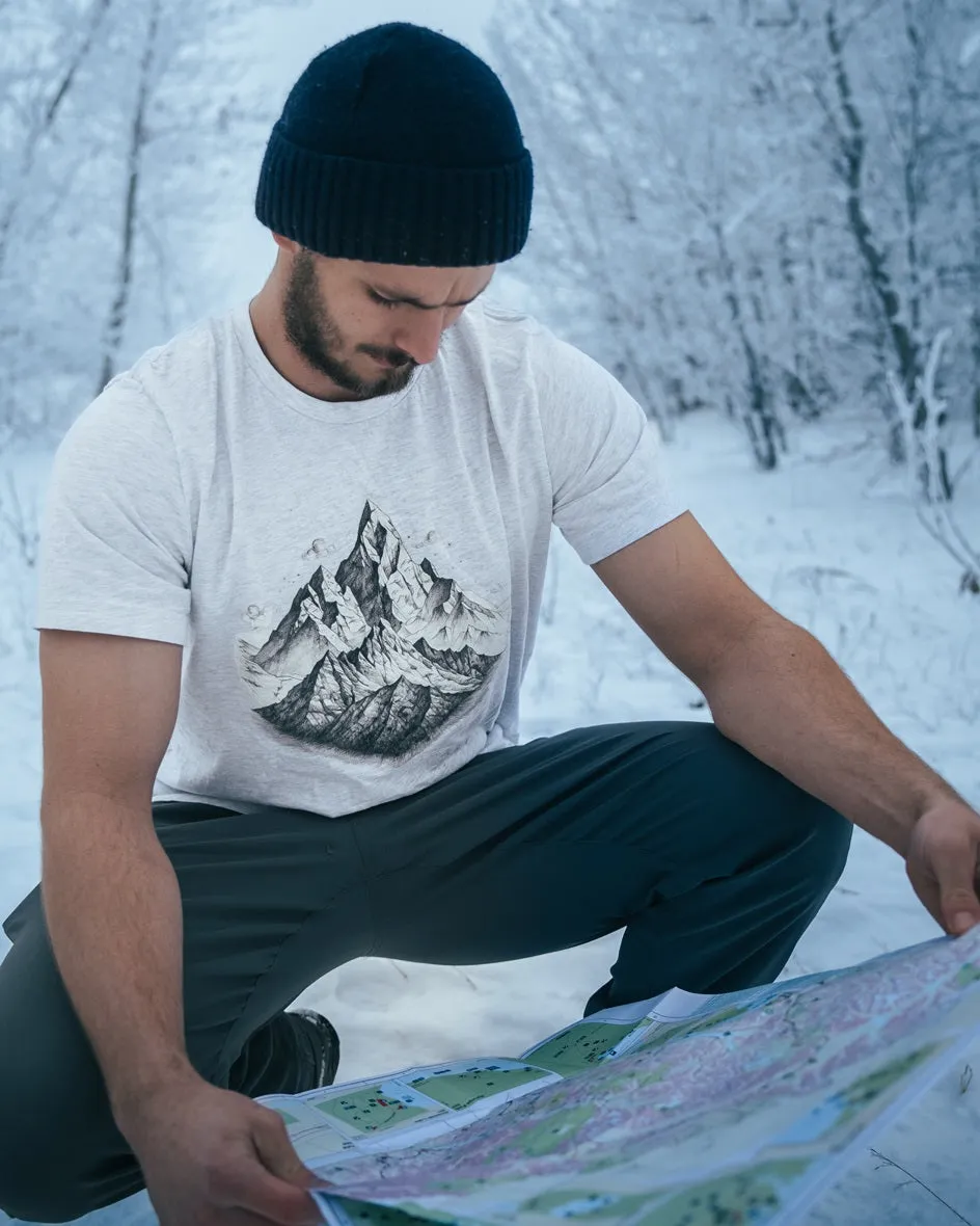 Mountain Range Pencil Art Unisex T-shirt sold by Wander Trails product image thumbnail 2
