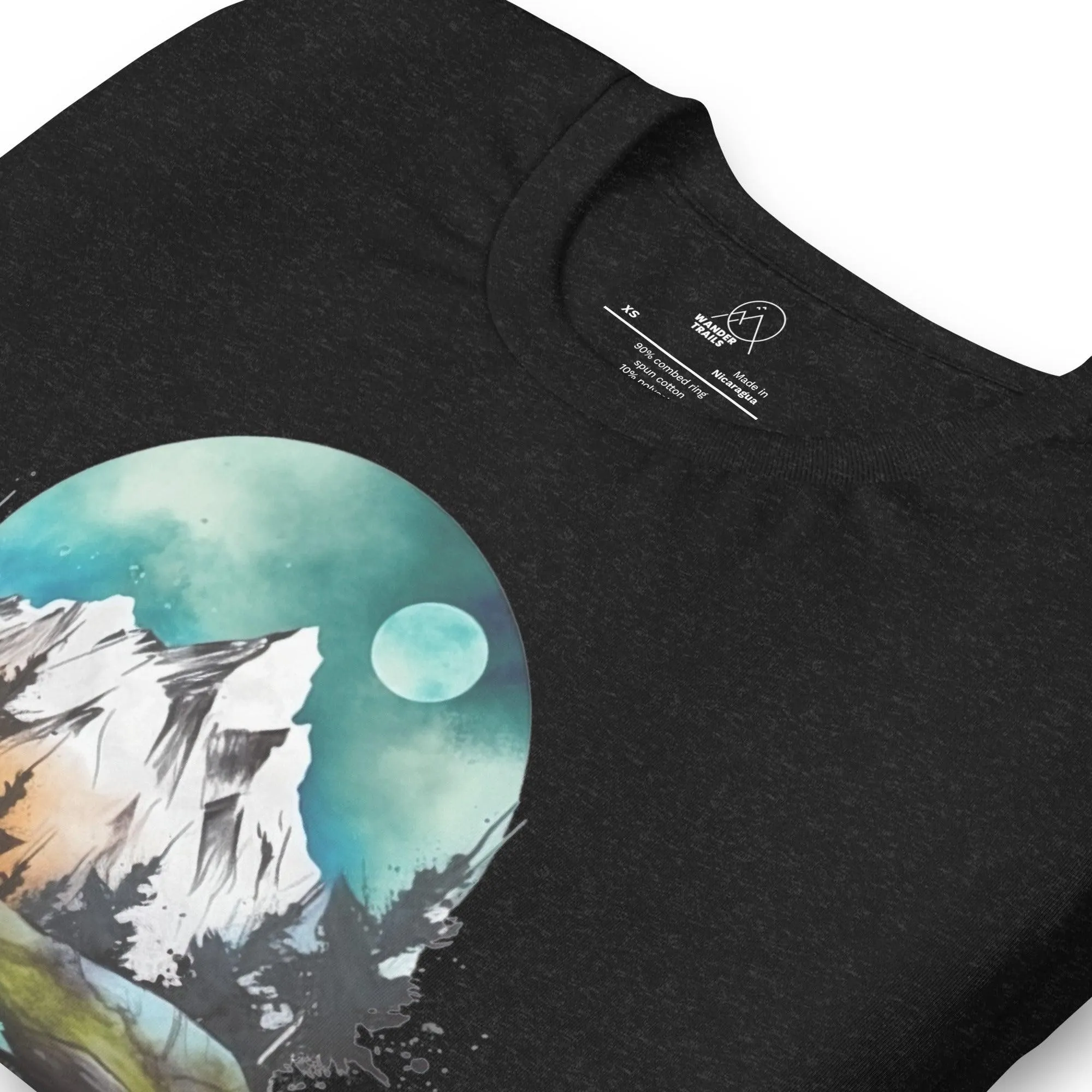 Full Moon Mountain Unisex T-shirt sold by Wander Trails product image thumbnail 5