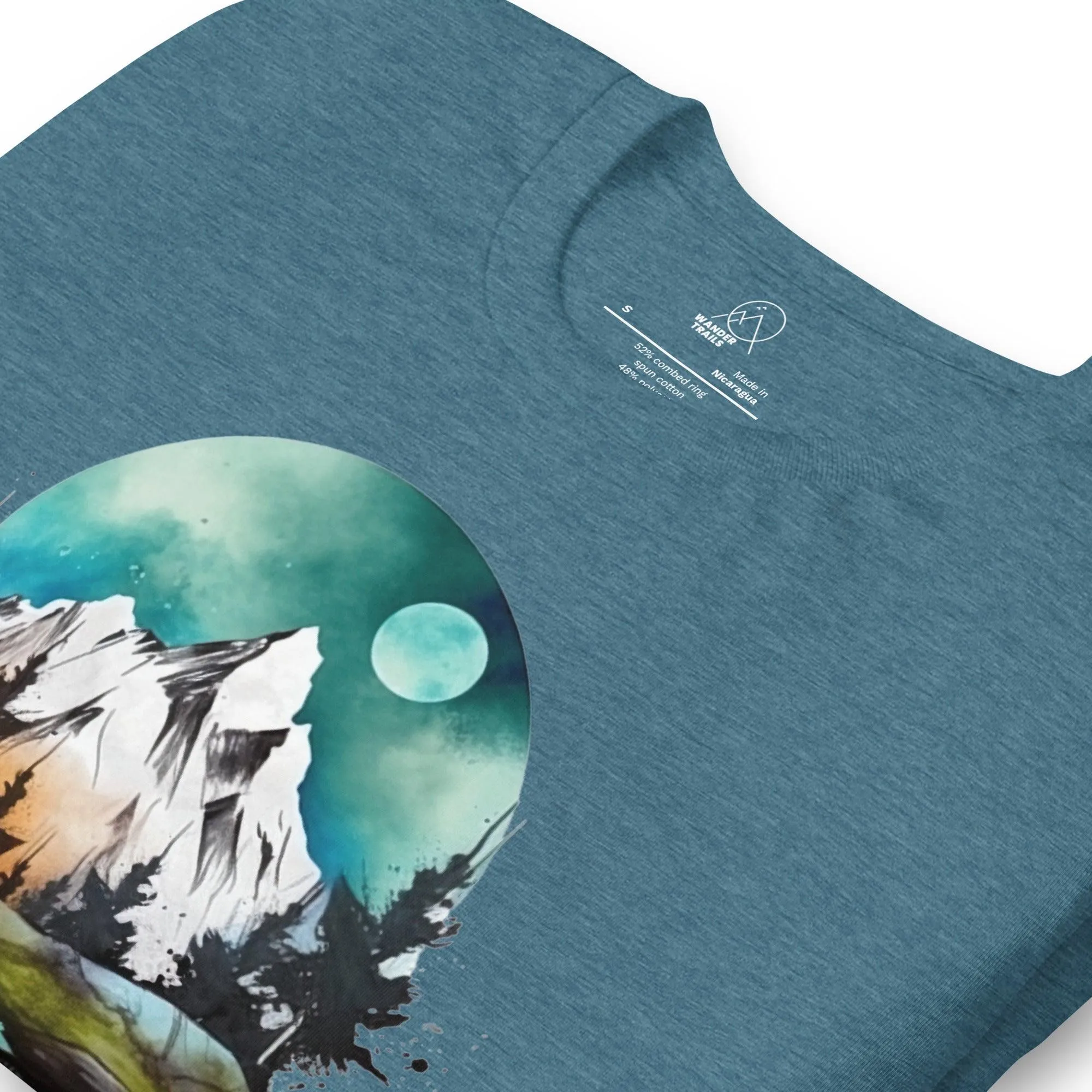 Full Moon Mountain Unisex T-shirt sold by Wander Trails product image thumbnail 2