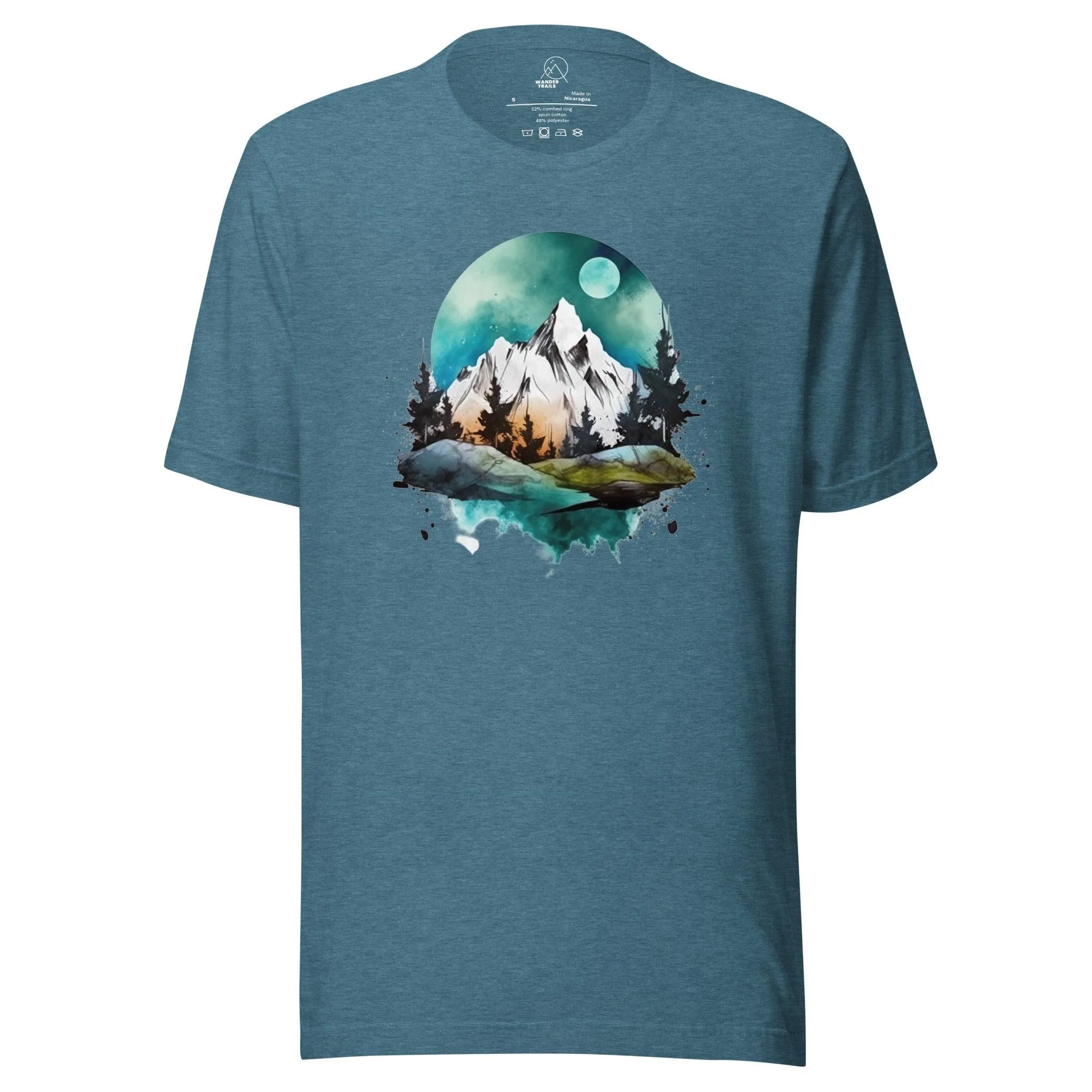 Full Moon Mountain Unisex T-shirt sold by Wander Trails product image thumbnail 3