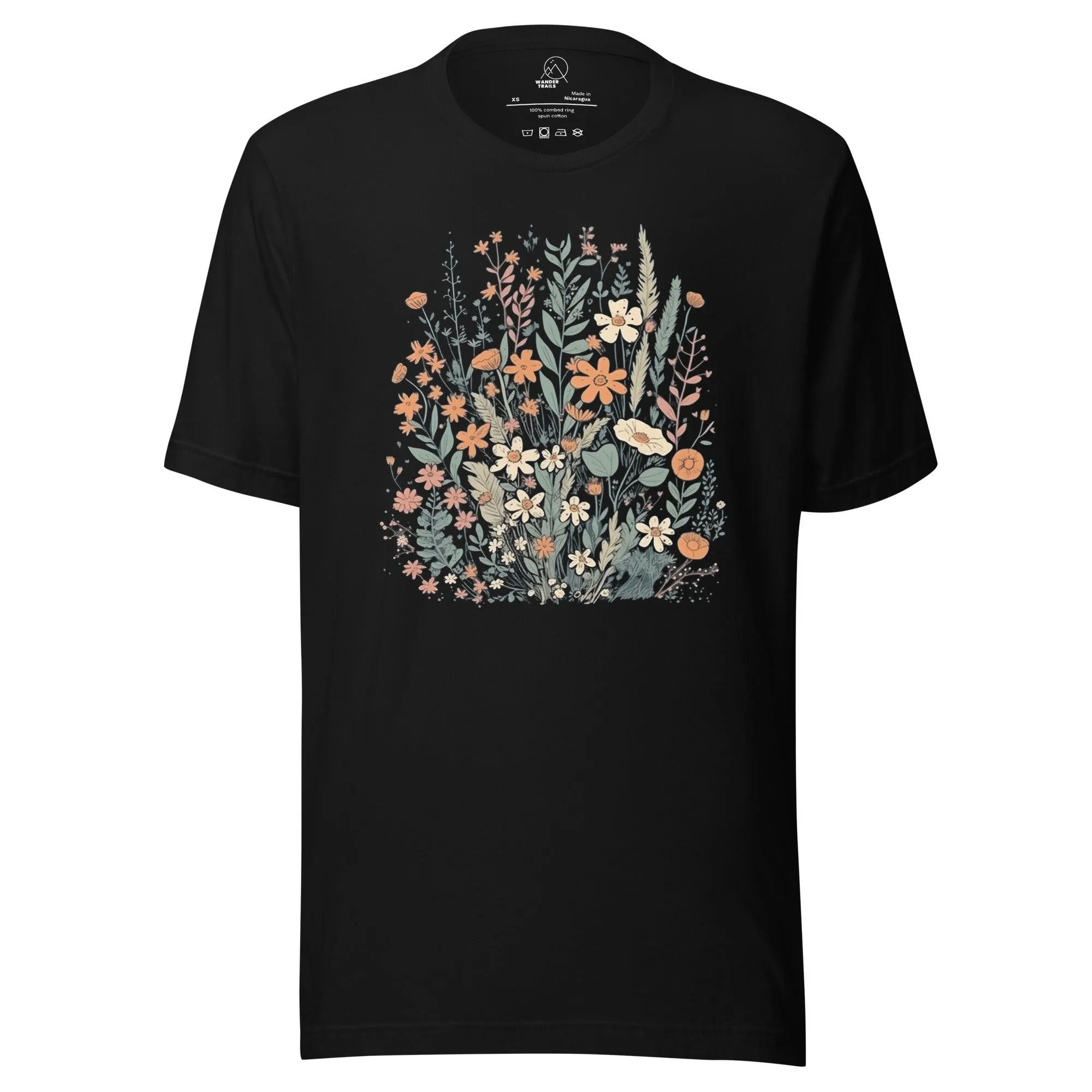 Retro Flowers Unisex T-shirt sold by Wander Trails product image thumbnail 4