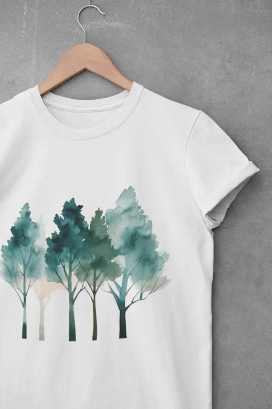 Watercolor Trees Unisex T-shirt sold by Wander Trails