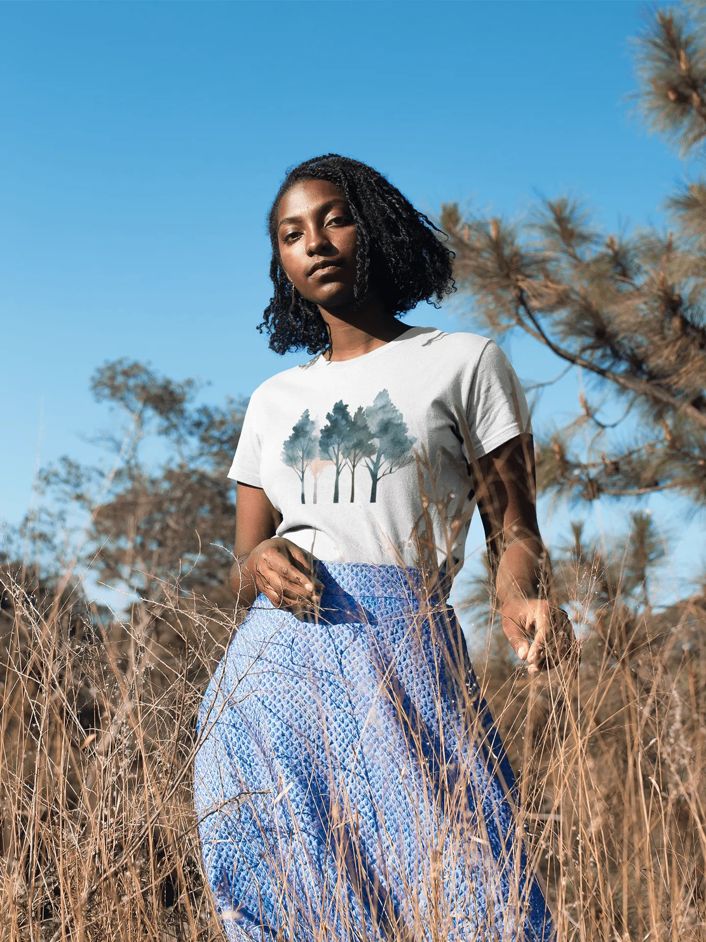 Watercolor Trees Unisex T-shirt sold by Wander Trails product image thumbnail 2