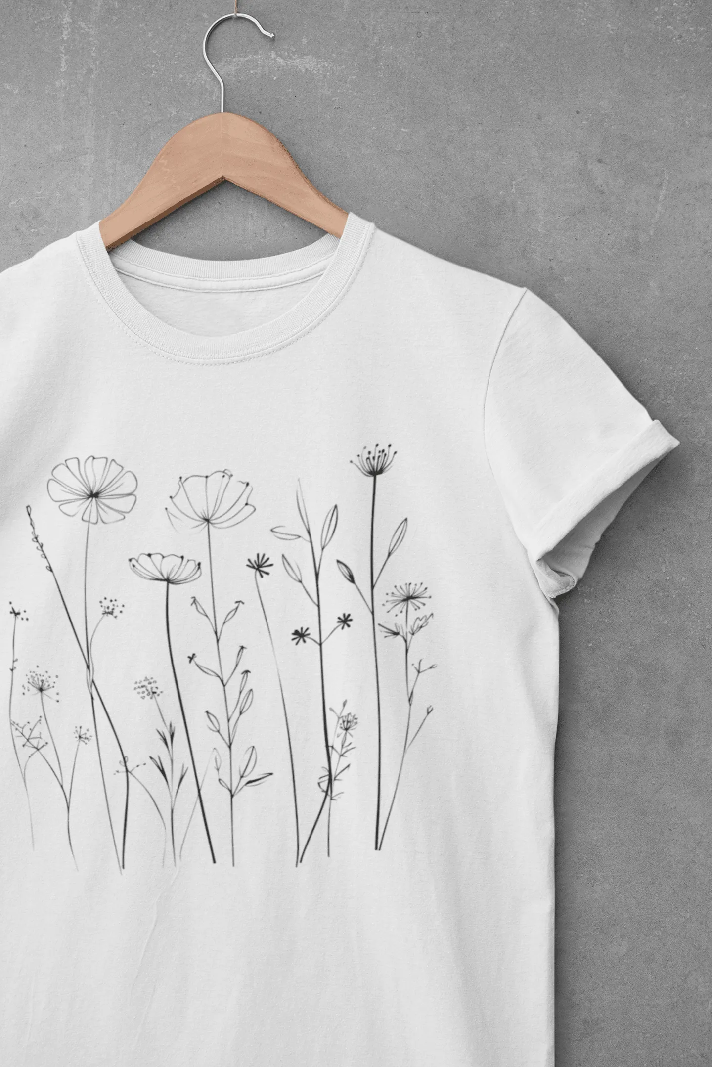 Minimalist Flowers Unisex T-shirt sold by Wander Trails